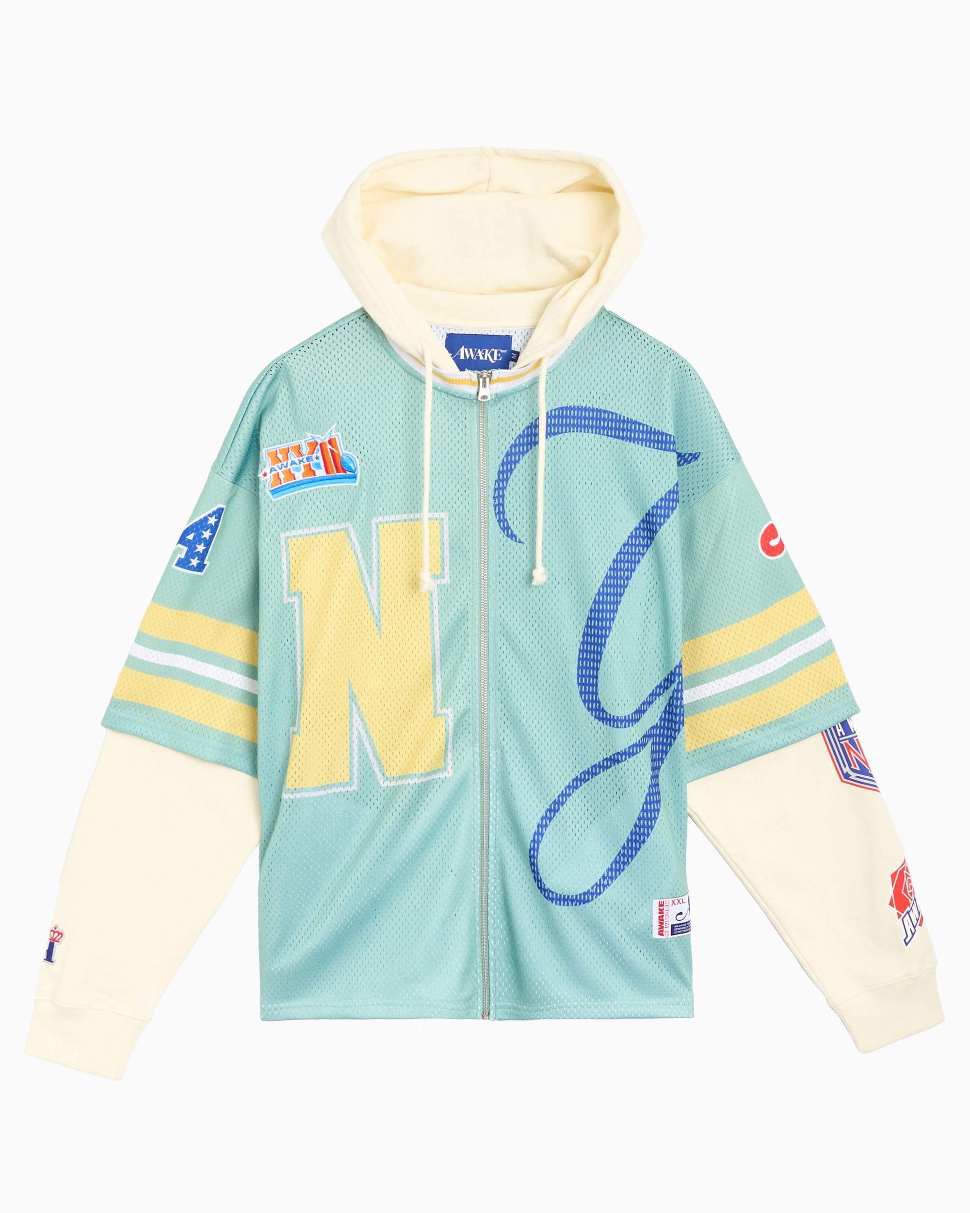 Awake NY Sudadera con cremallera con gráfico Relaxed Awake NY Headcrack Champs para hombre