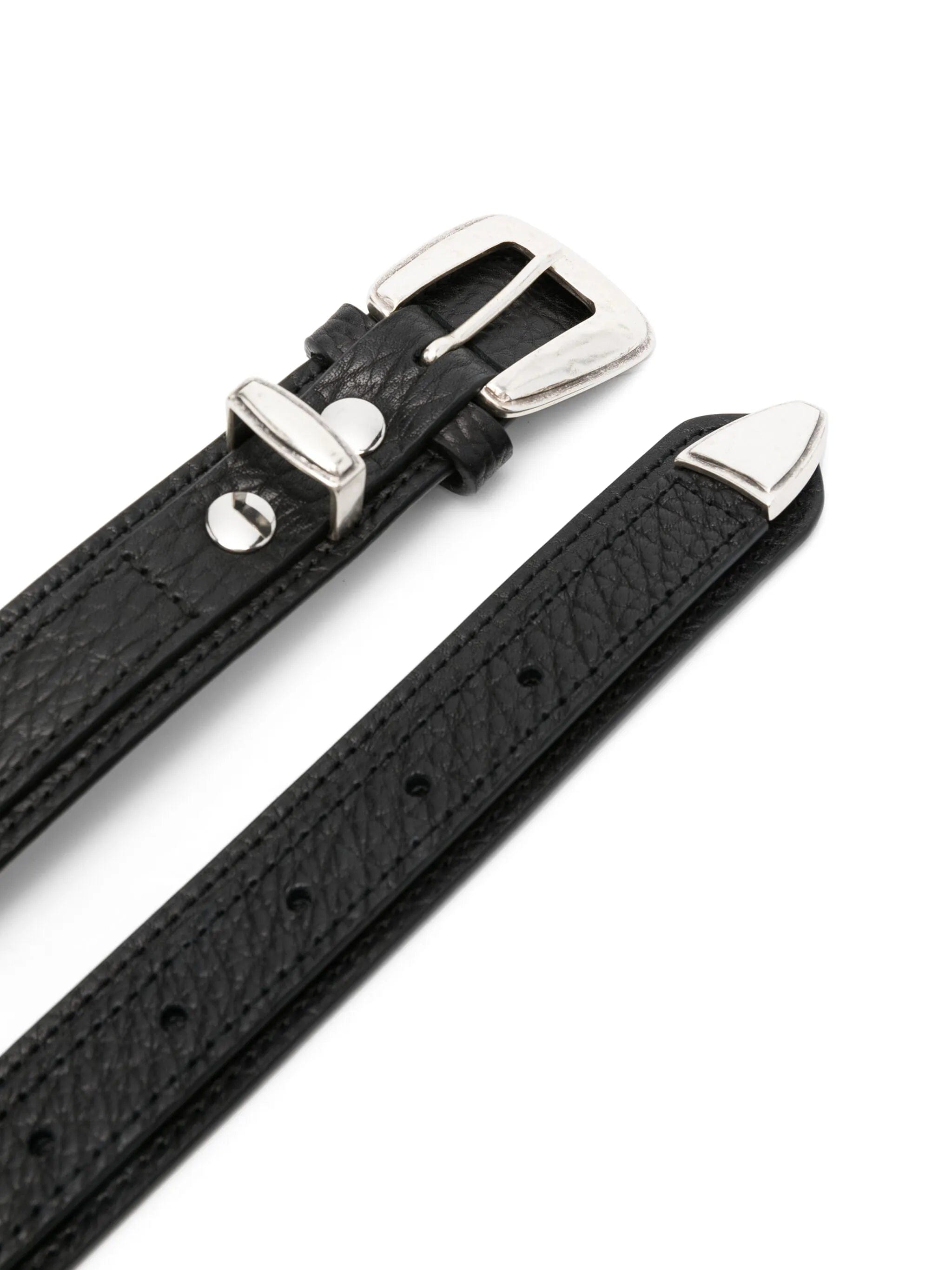 Lemaire minimal western belt in leather