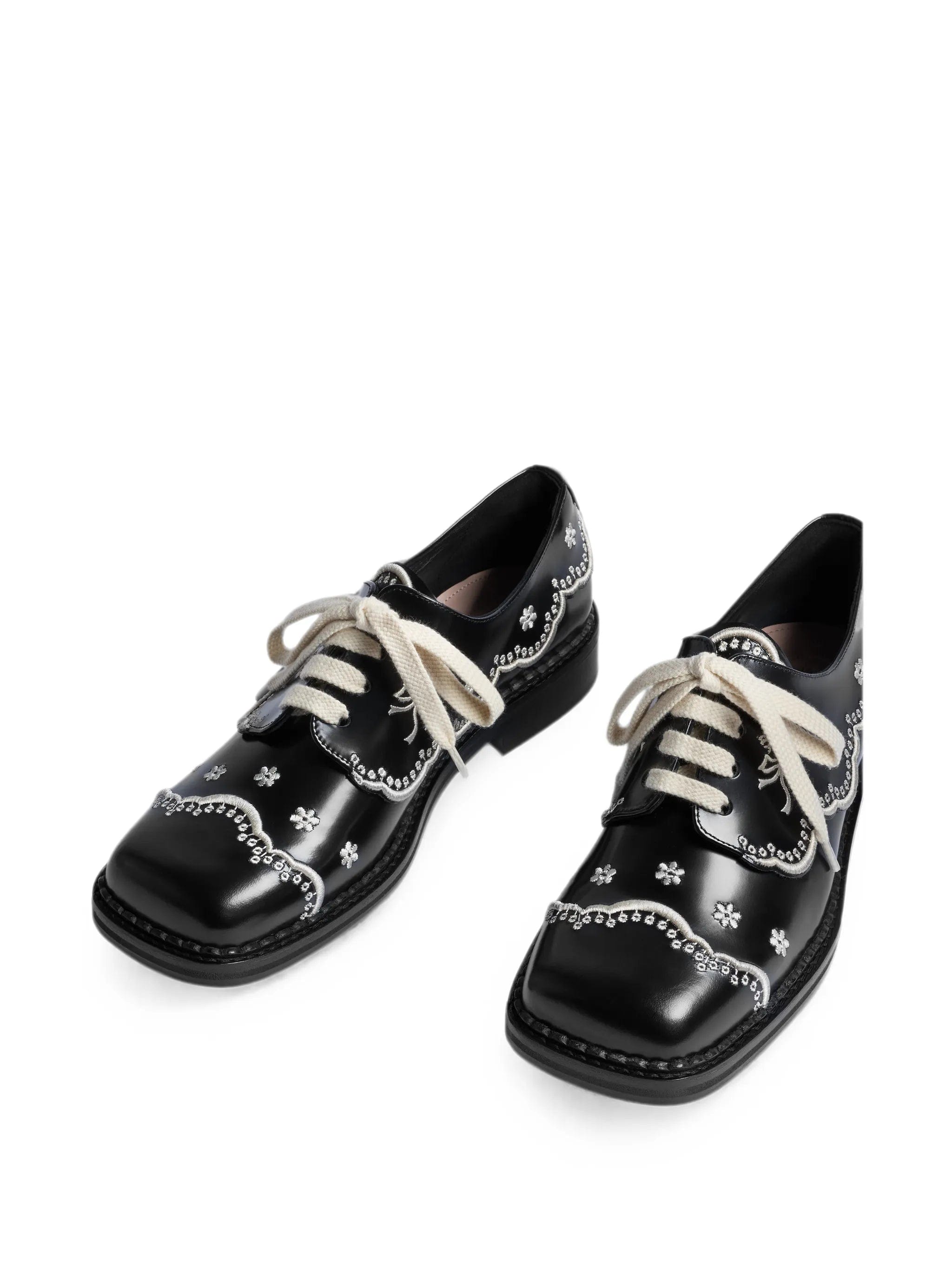 Simone Rocha floral - lace Derby shoes