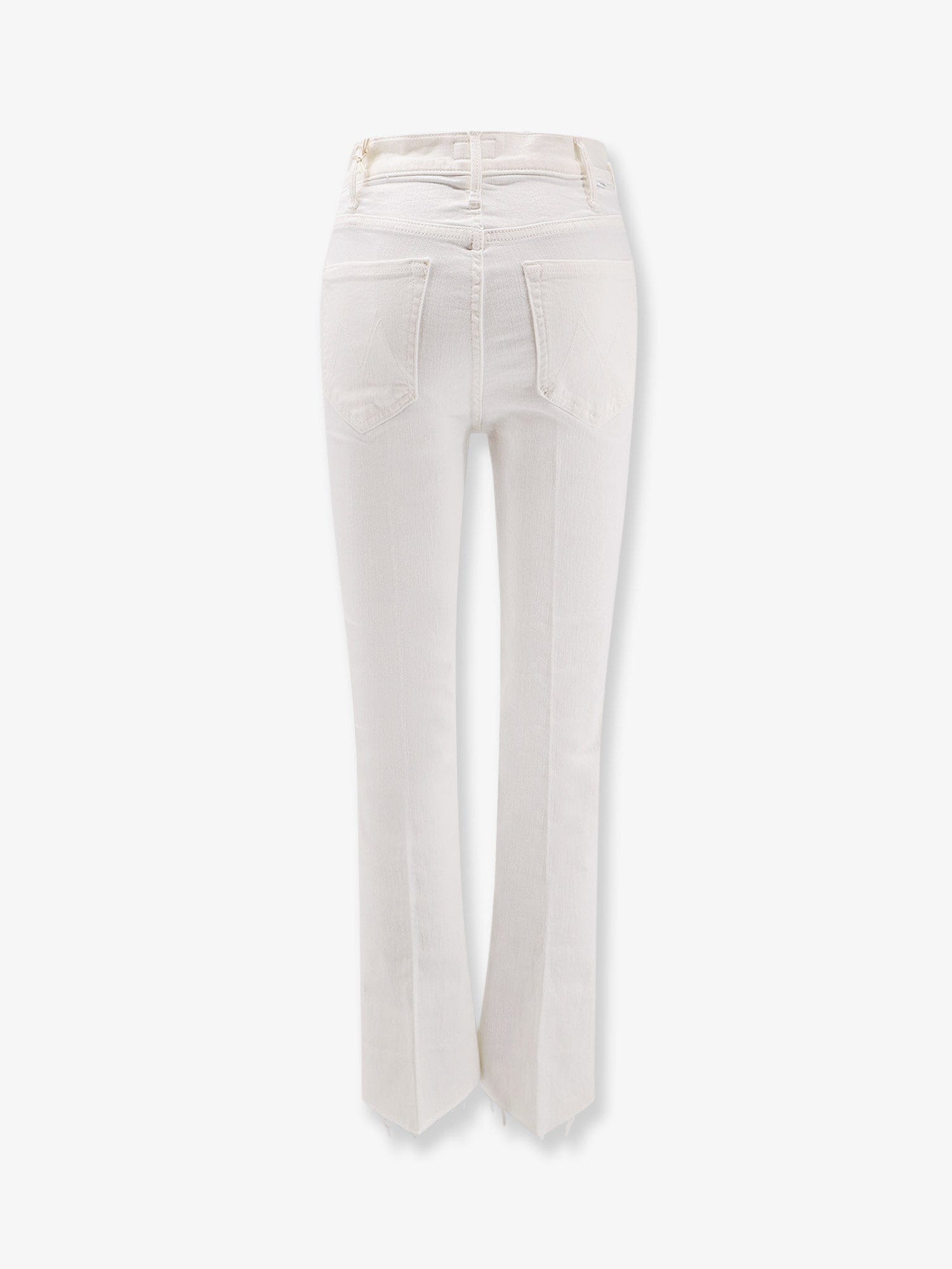 Mother The Hustler Ankle Fray white denim trousers