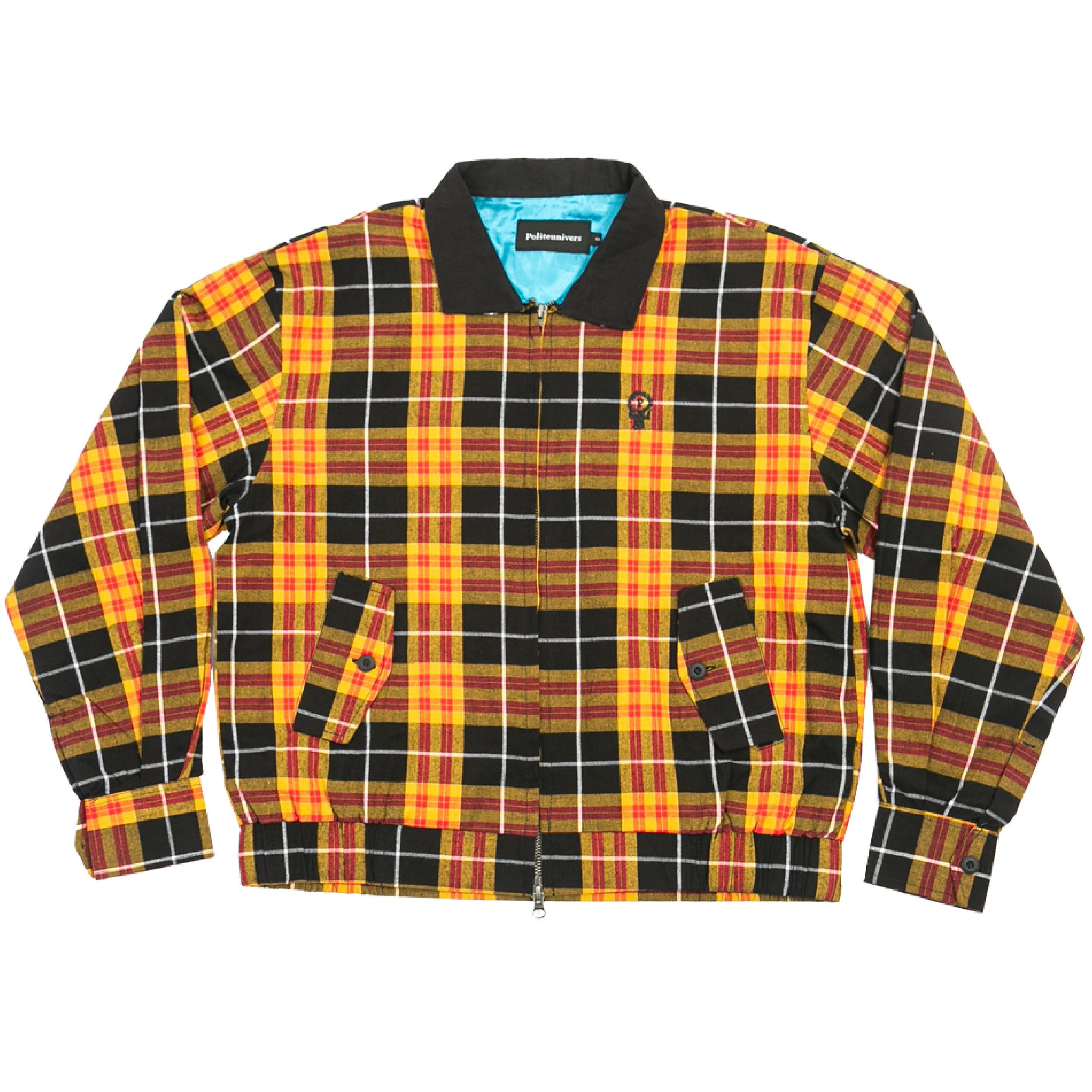 Politeunivers Classic Tartan Weaver With Sateen Lining Jacket - Blk/Ylw/Red