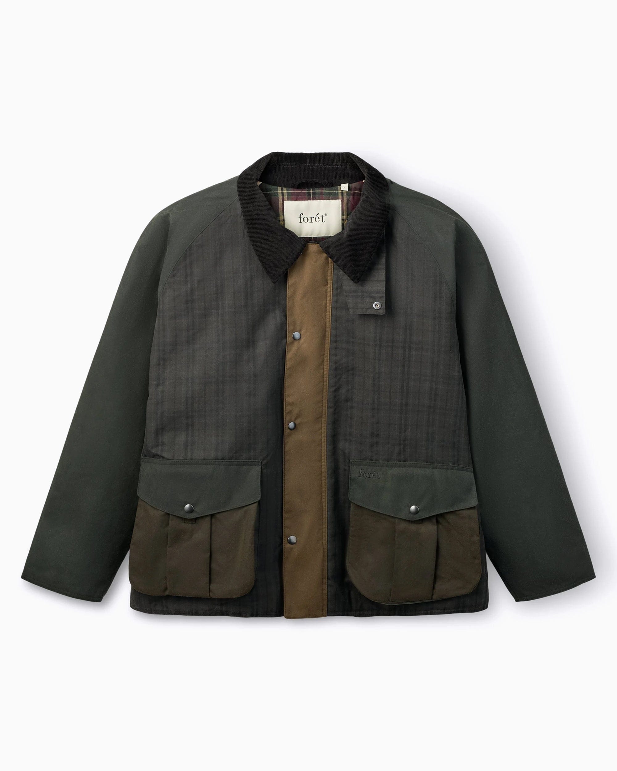 Forét Chaqueta impermeable de cuadros forét Bivouac Oilskin para hombre
