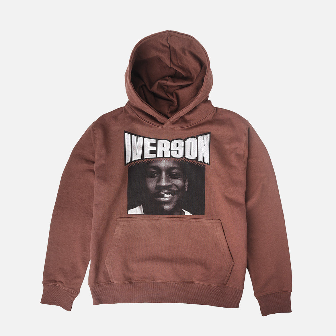 Lapstone & Hammer LAPSTONE x VIOLA x IVERSON SPLIT FACE HOODIE - BROWN