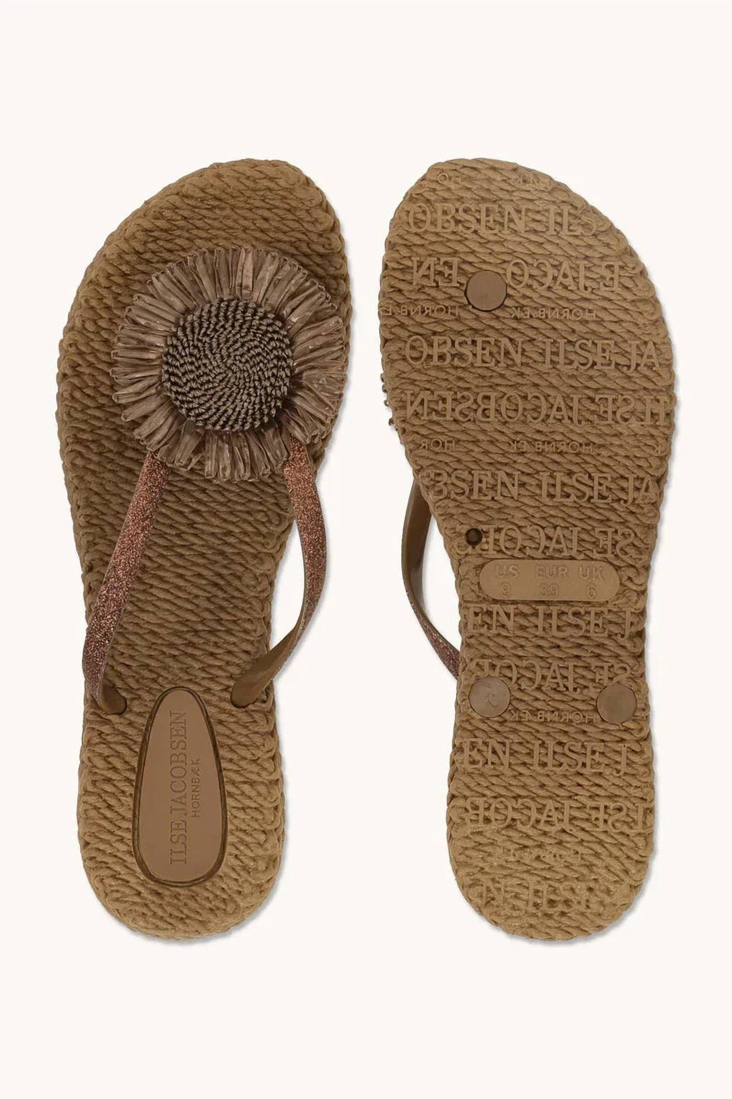 Flower Women's Cheerful Flower Flip Flops In Mocha