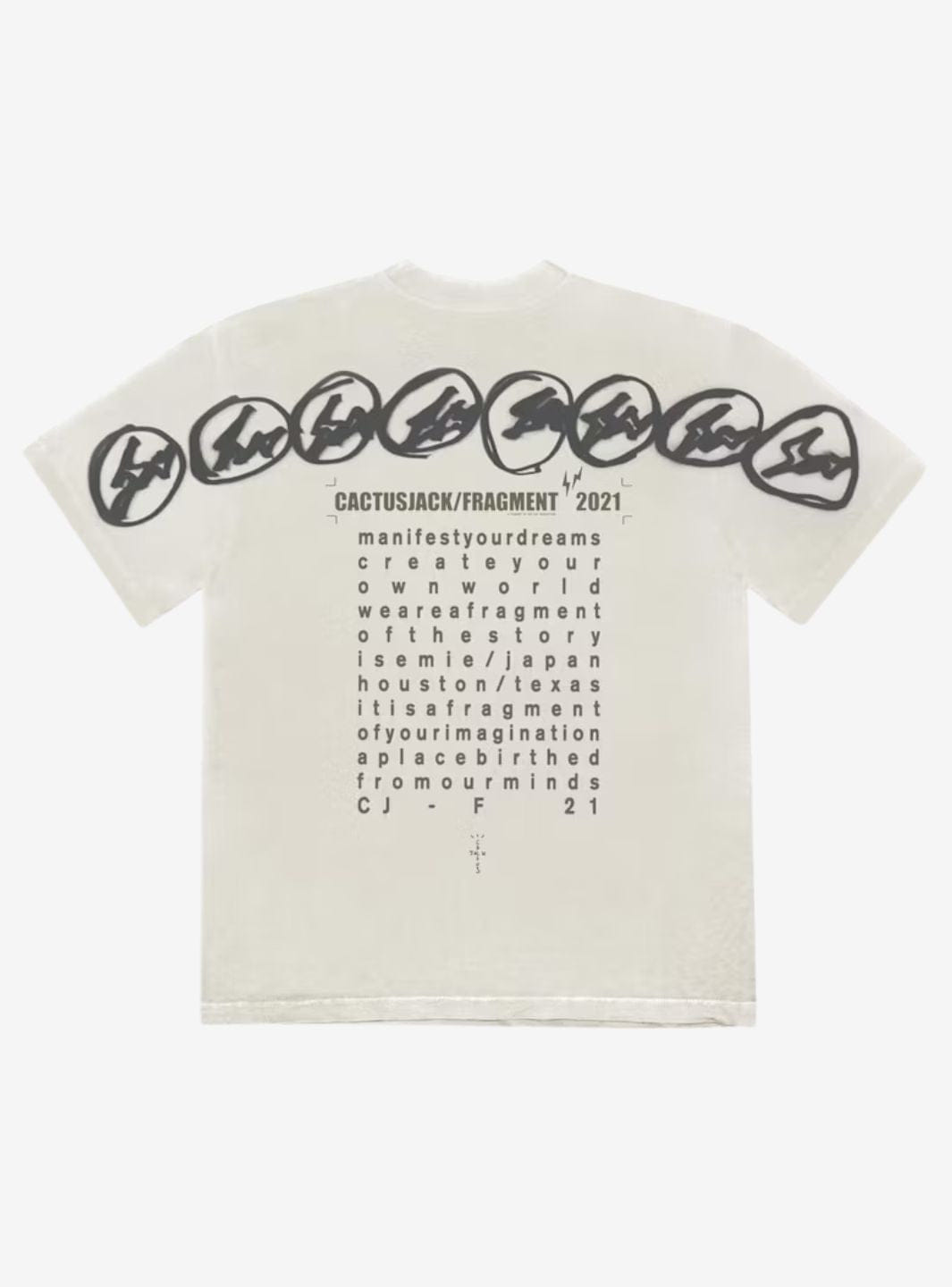 Cactus Jack Travis Scott Cactus Jack For Fragment Manifest T - Shirt White