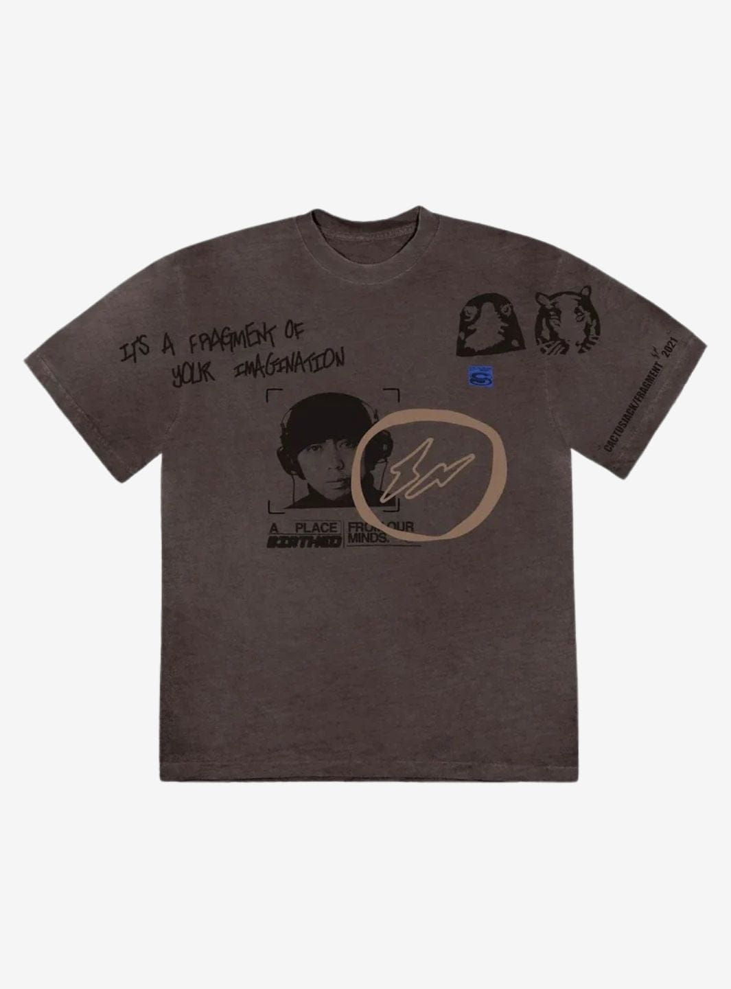 Cactus Jack Travis Scott Cactus Jack For Fragment Hiroshi T - Shirt Brown Pepper
