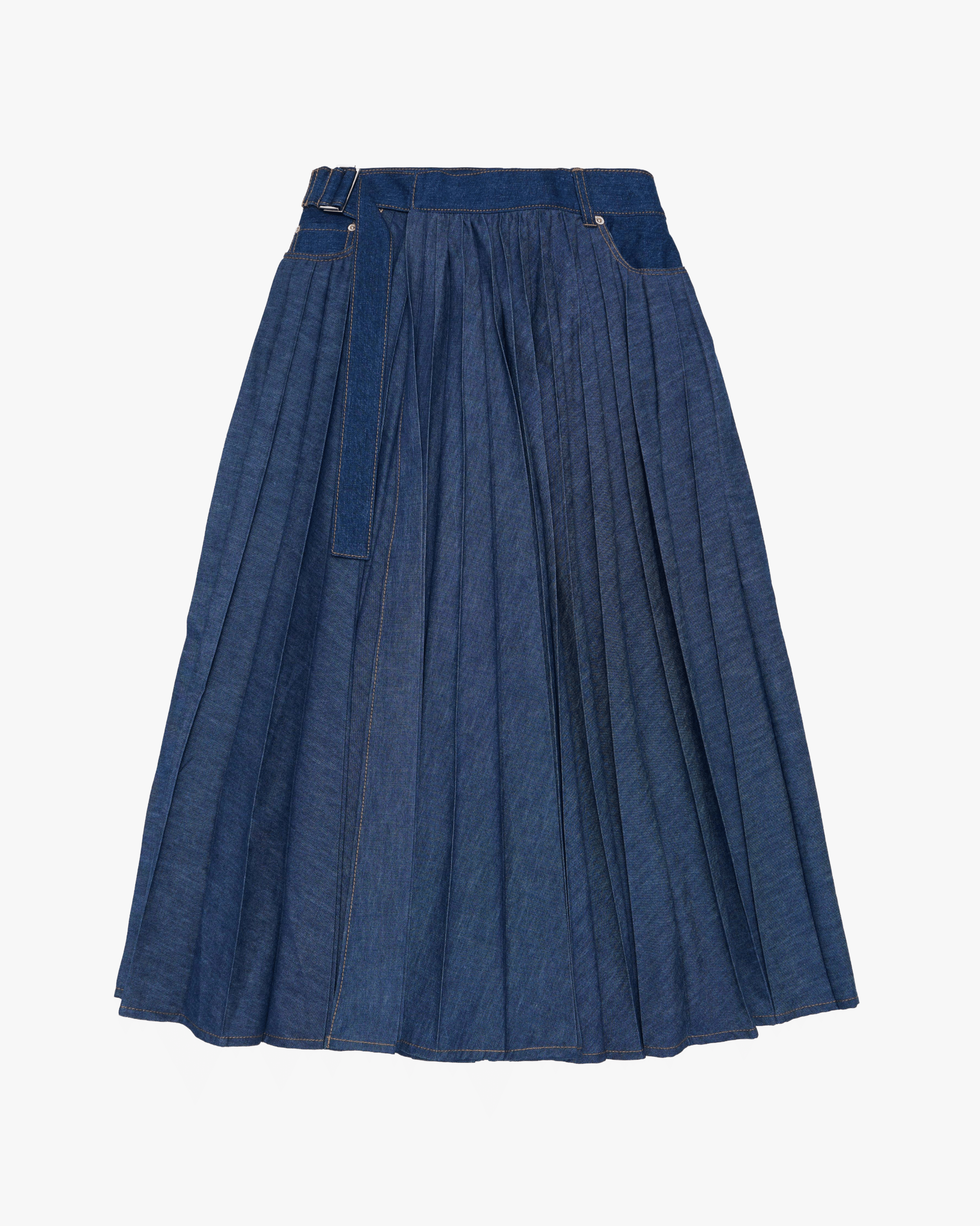SACAI - Women's Denim Skirt - (Blue)