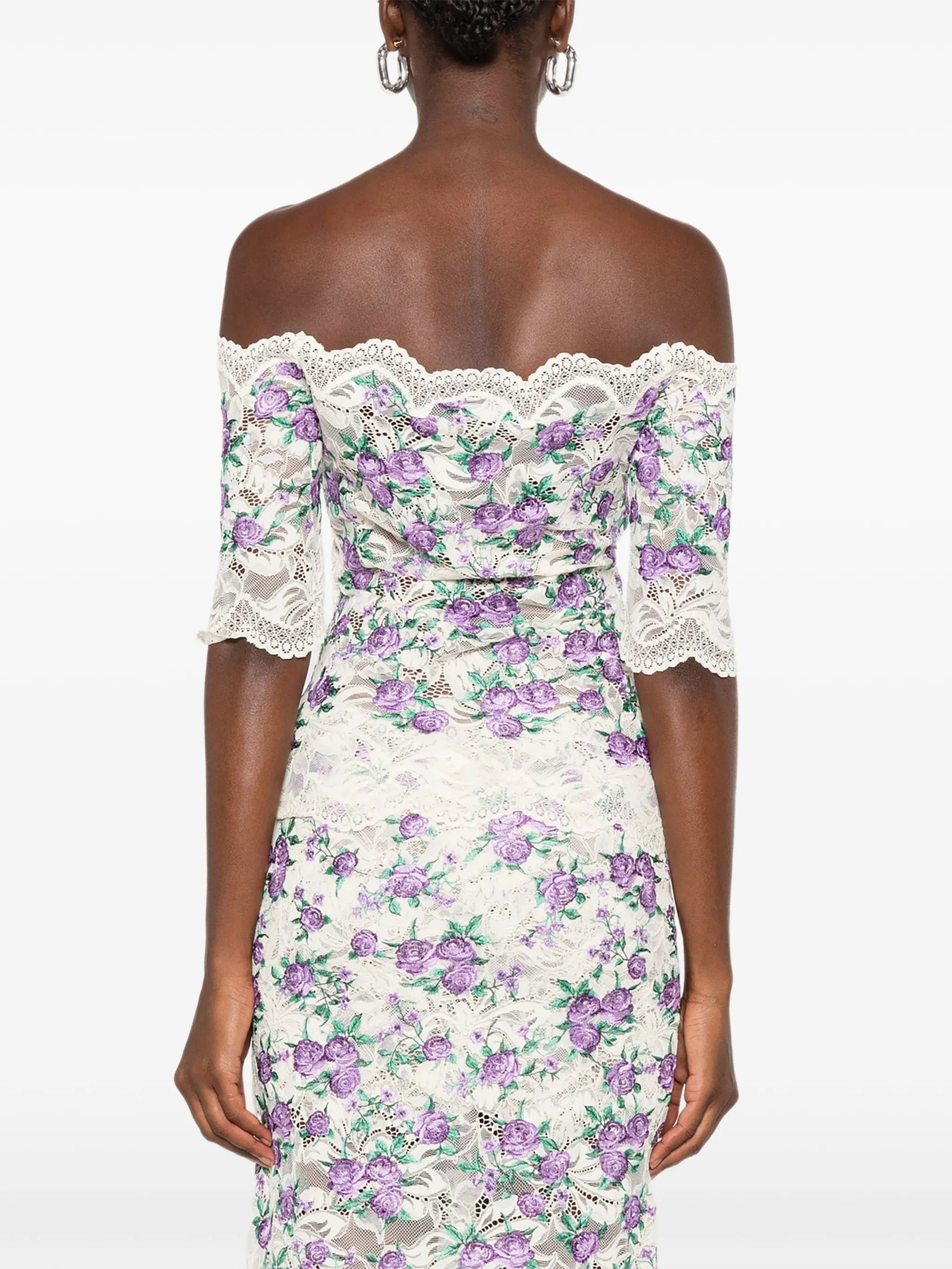 Rabanne embroidered lace - trim top