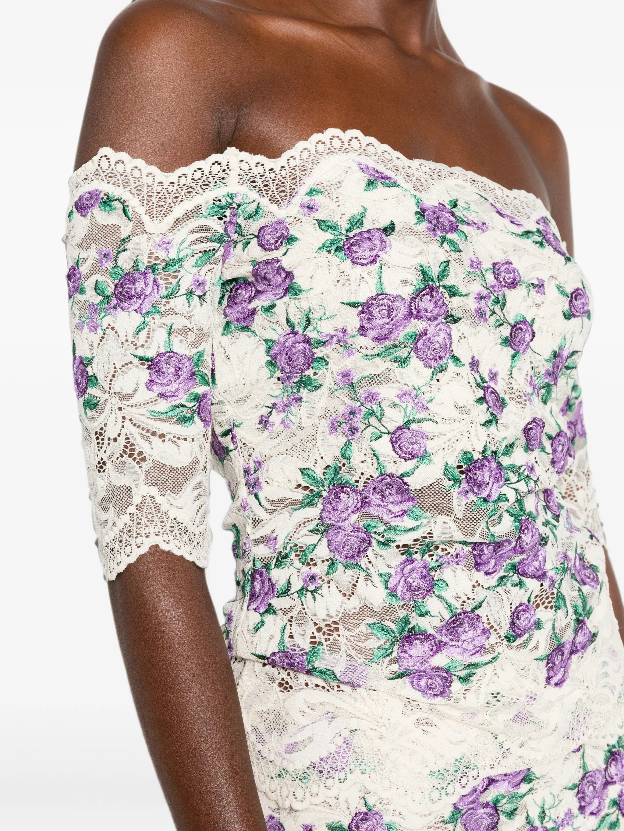 Rabanne embroidered lace - trim top