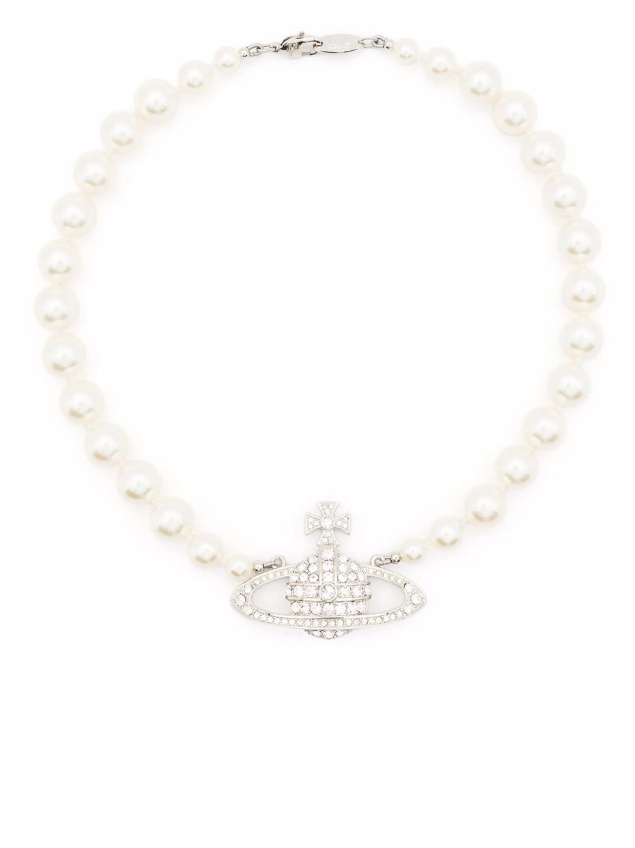 Vivienne Westwood Orb - motif pearl necklace