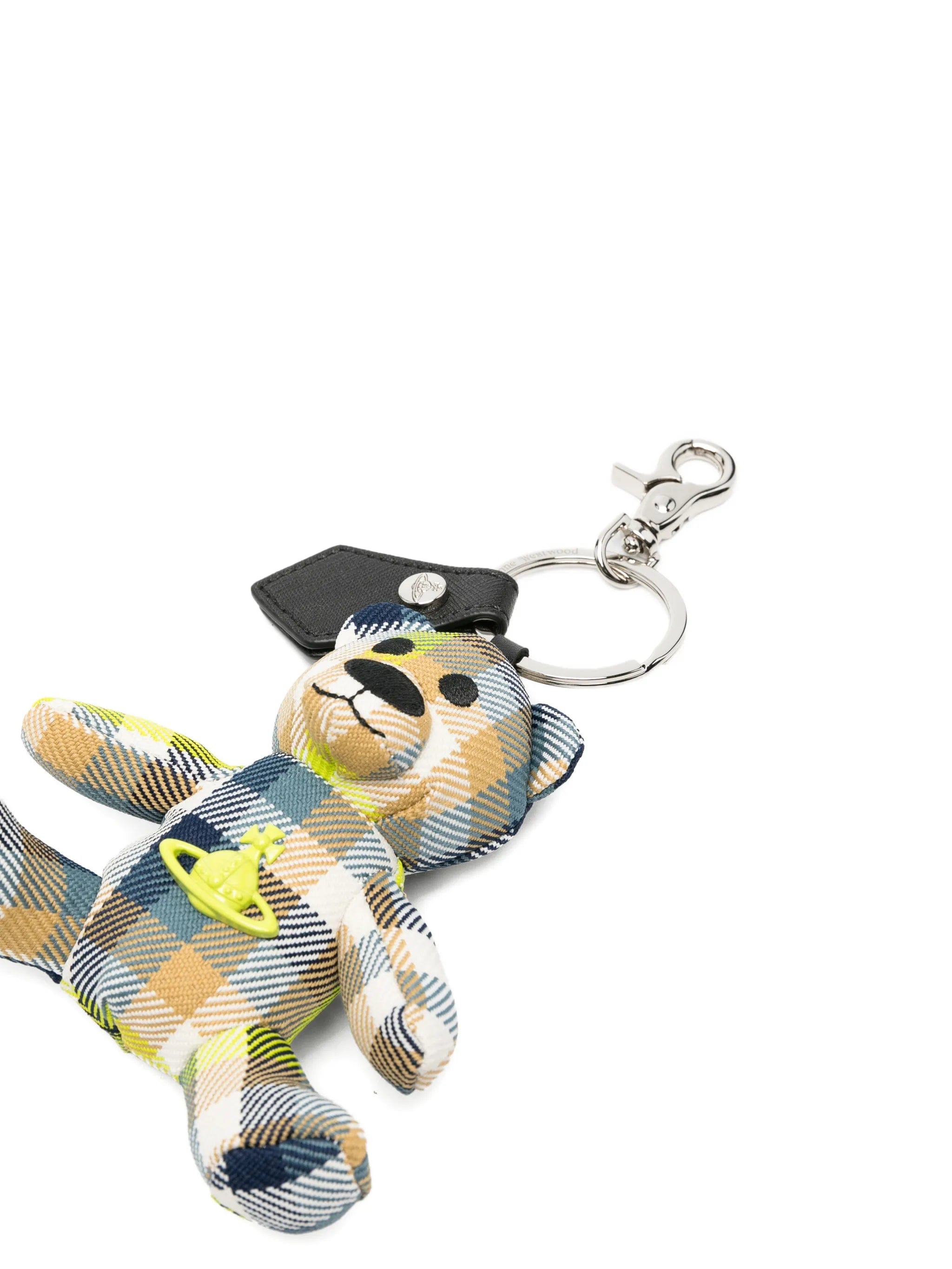 Vivienne Westwood Teddy Bear tartan keyring