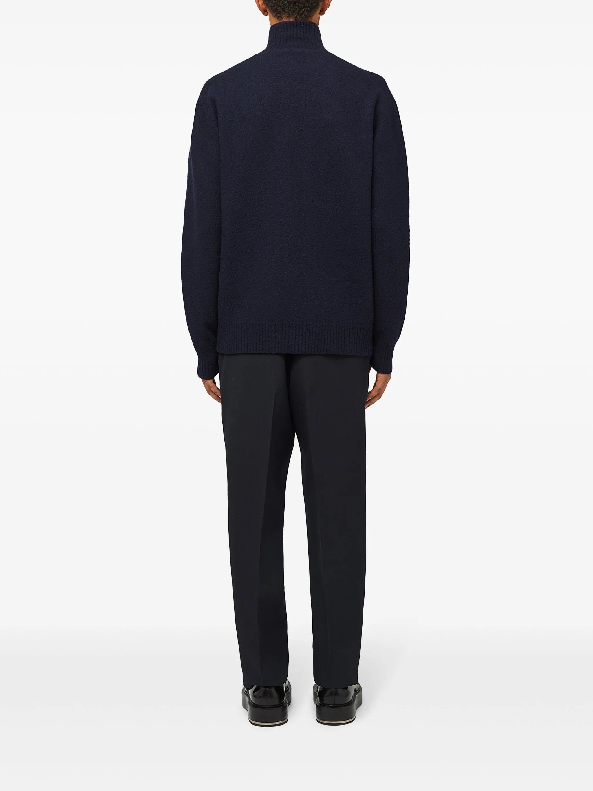 Jil Sander chain - link detailing wool jumper