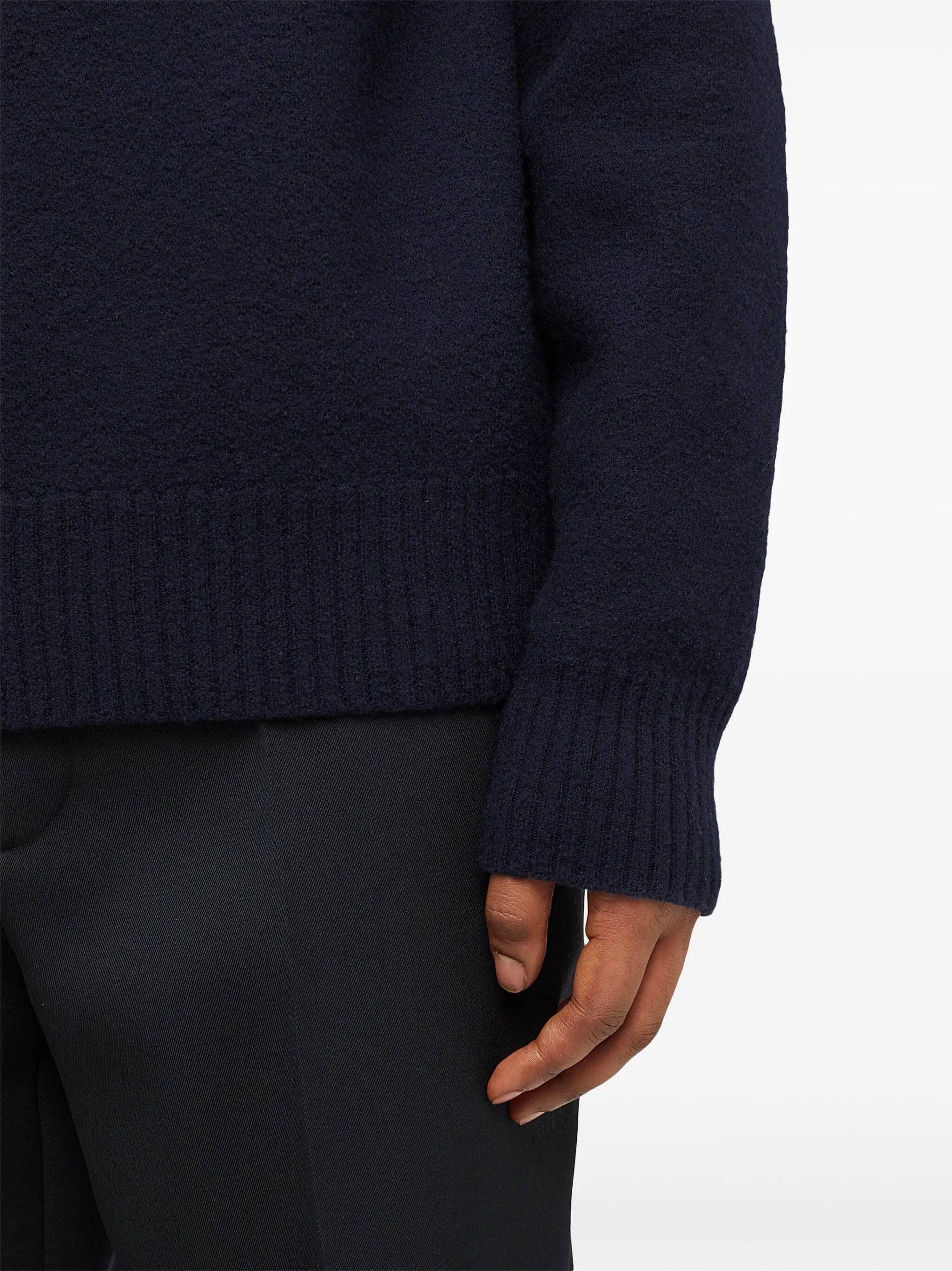 Jil Sander chain - link detailing wool jumper