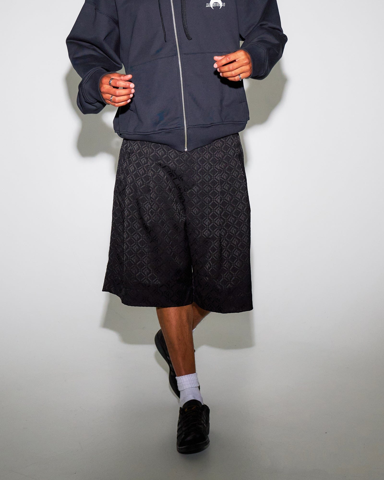 Marine Serre Moon Diamond Jacquard Double Waisted Shorts