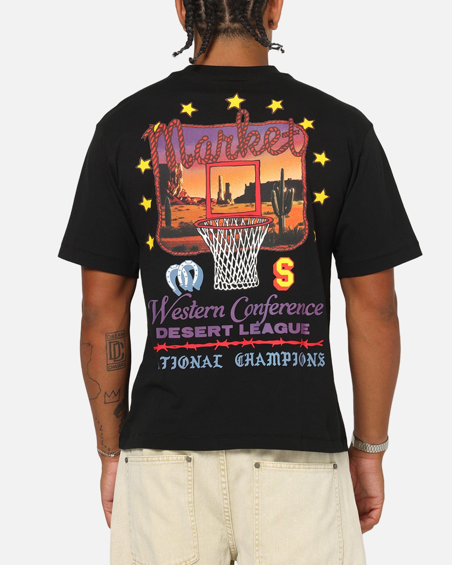 Market Desert League T - Shirt Pirate Black