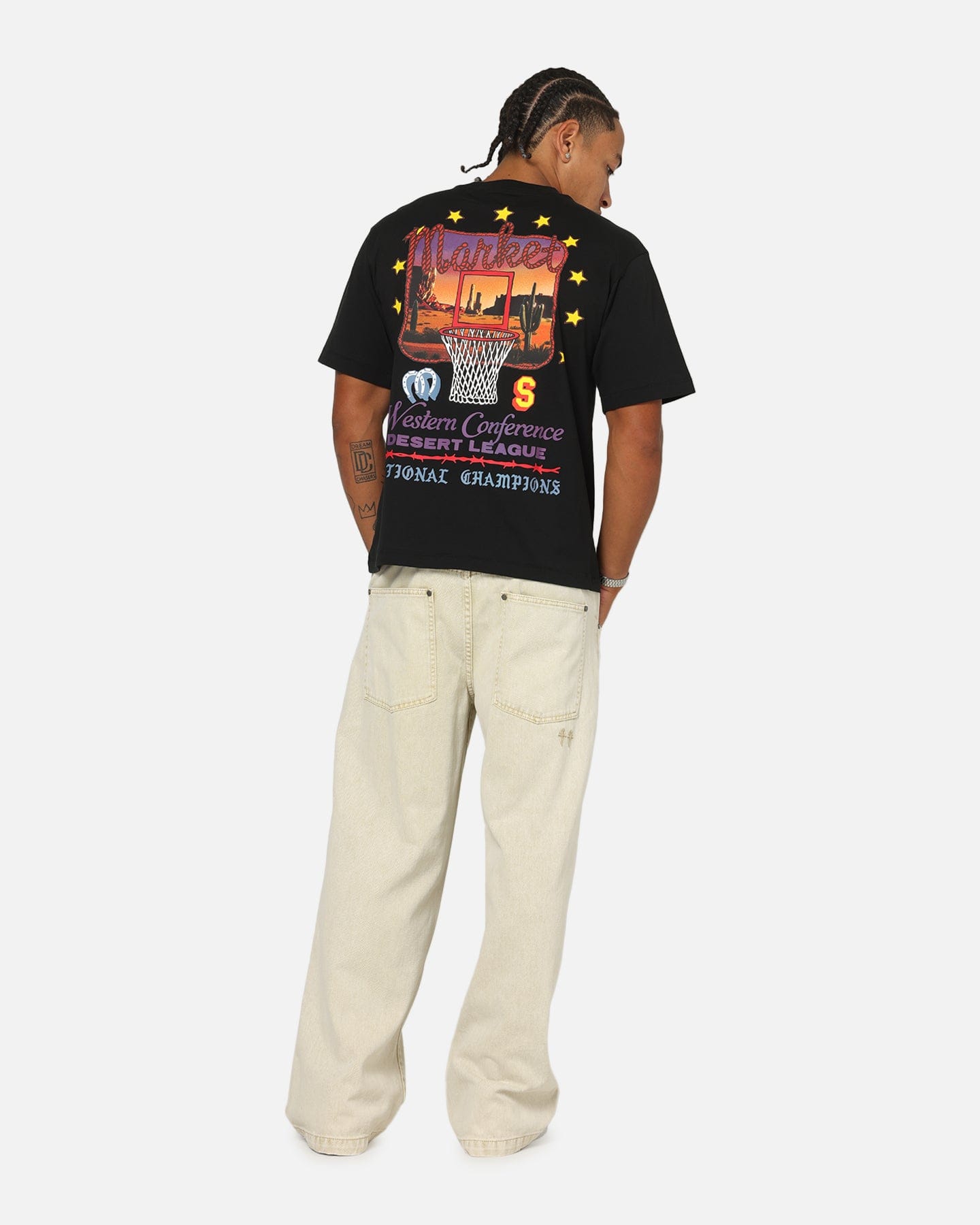 Market Desert League T - Shirt Pirate Black