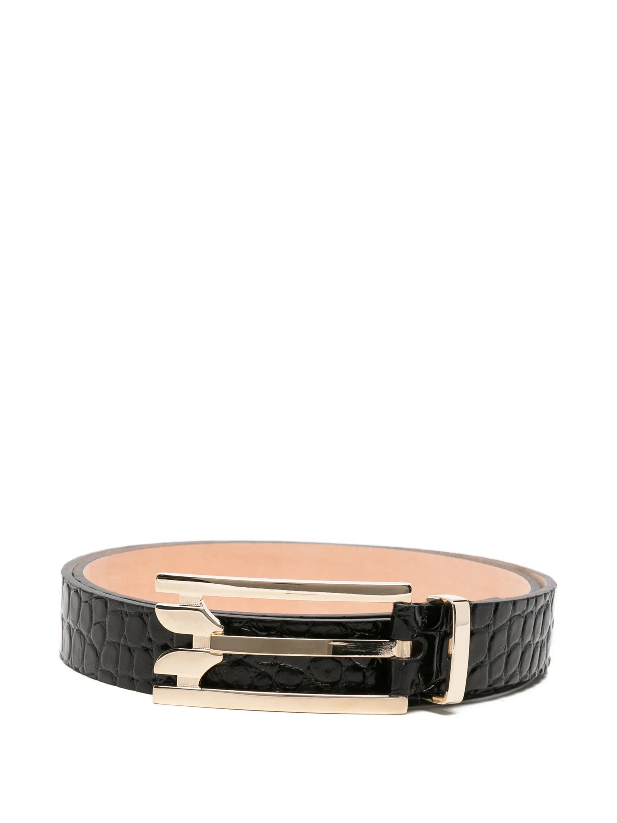 Victoria Beckham Dorian croc - embossed belt
