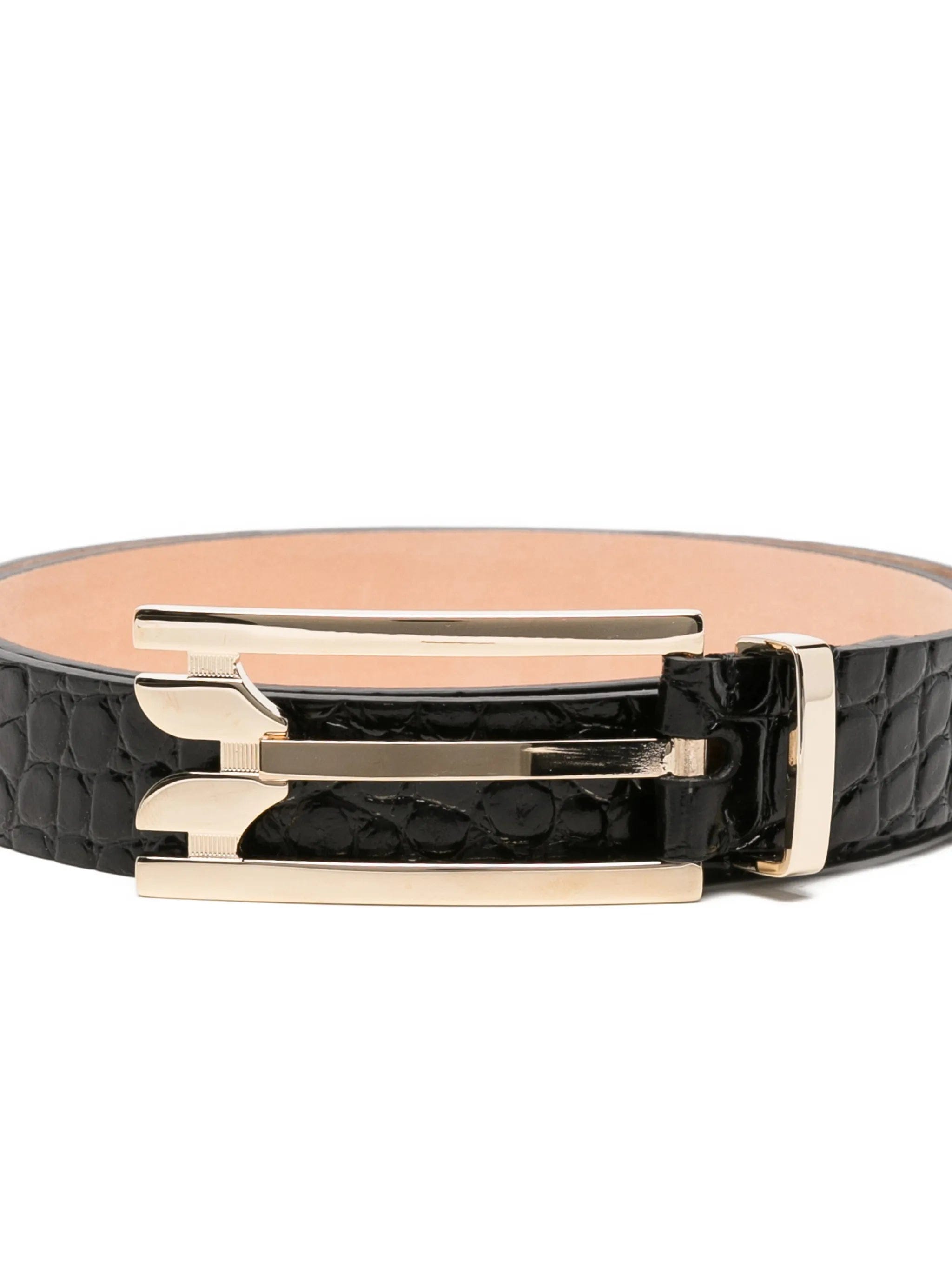 Victoria Beckham Dorian croc - embossed belt