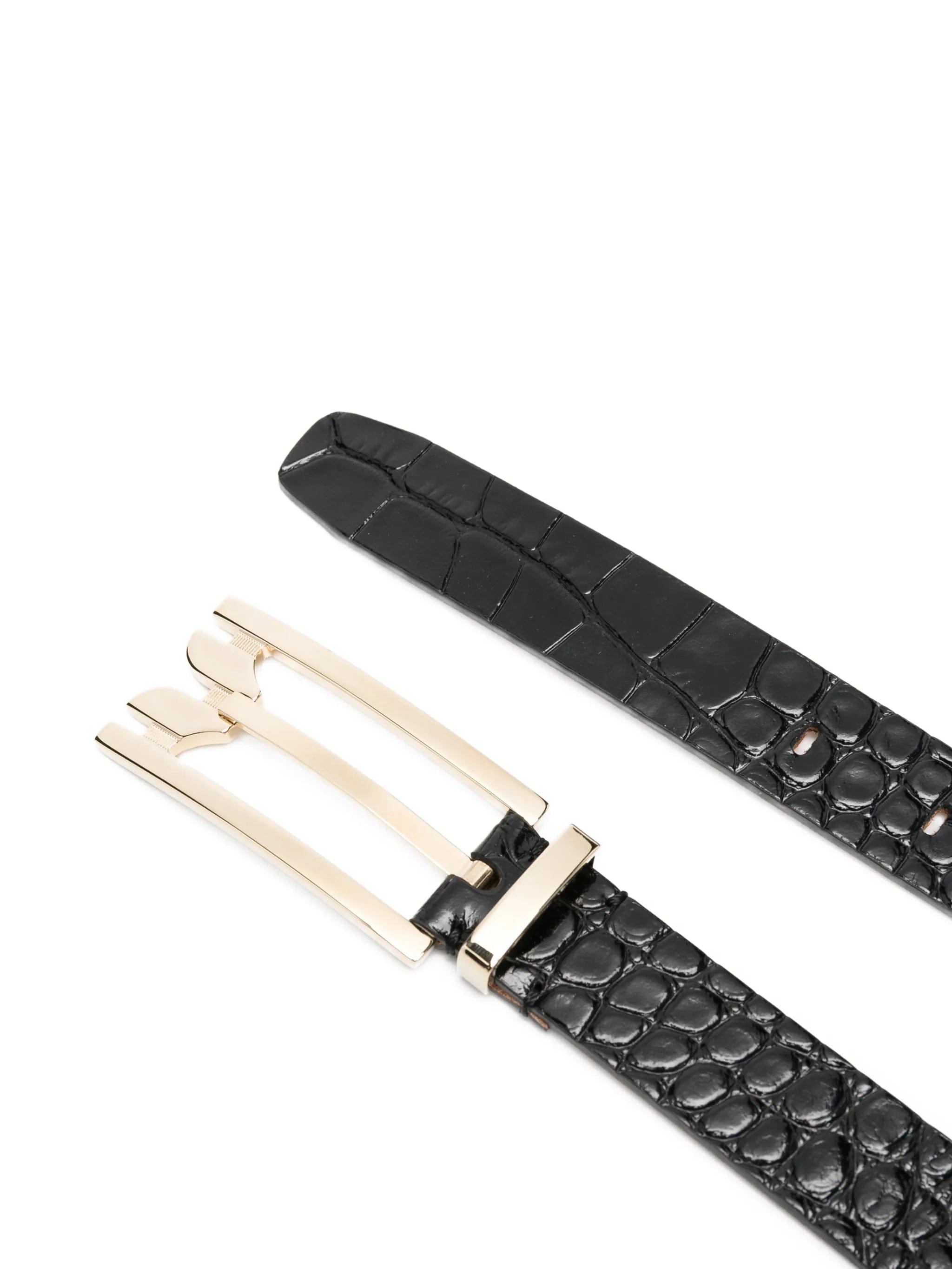 Victoria Beckham Dorian croc - embossed belt
