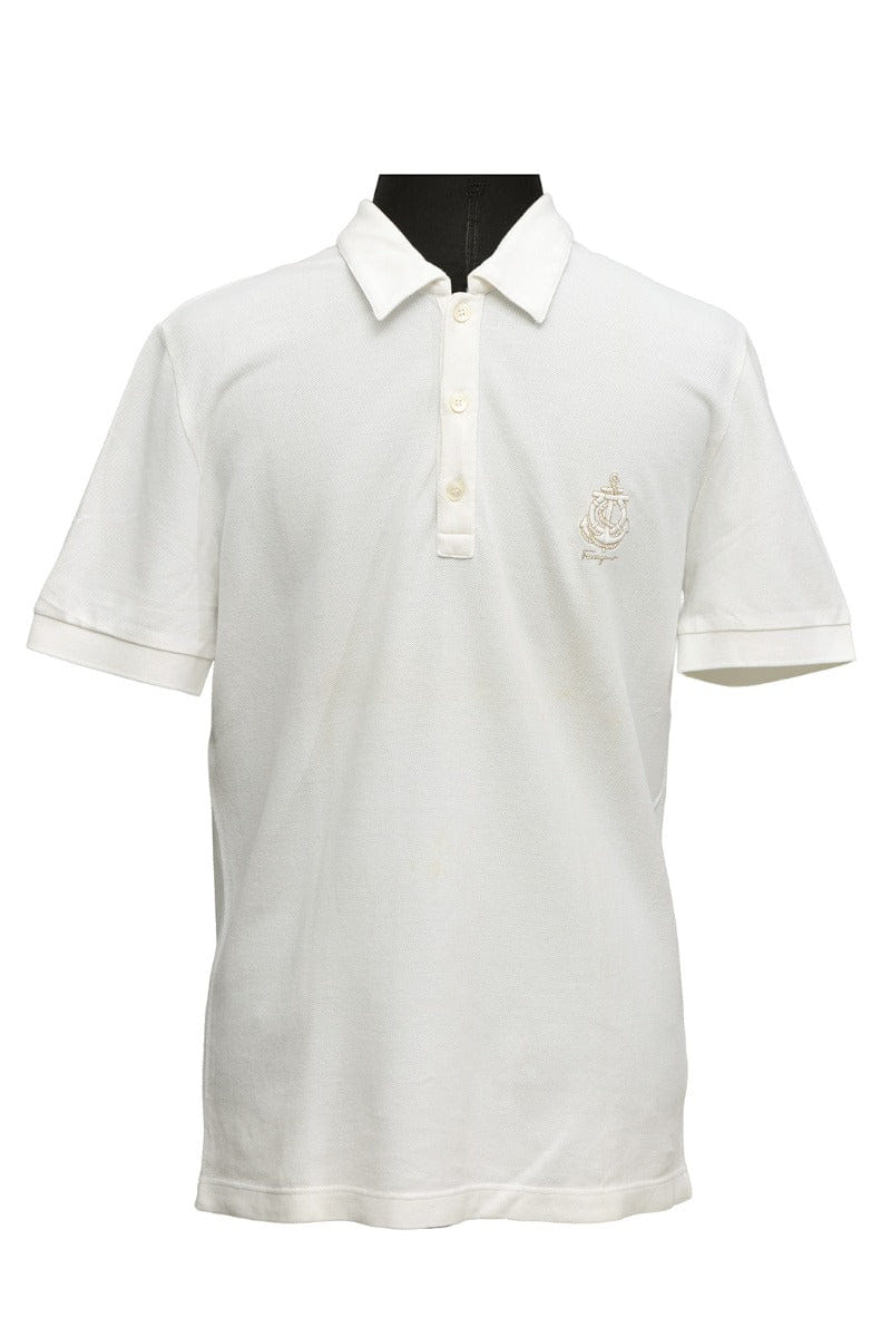 Salvatore Ferragamo Size - Xs White Polo Shirt