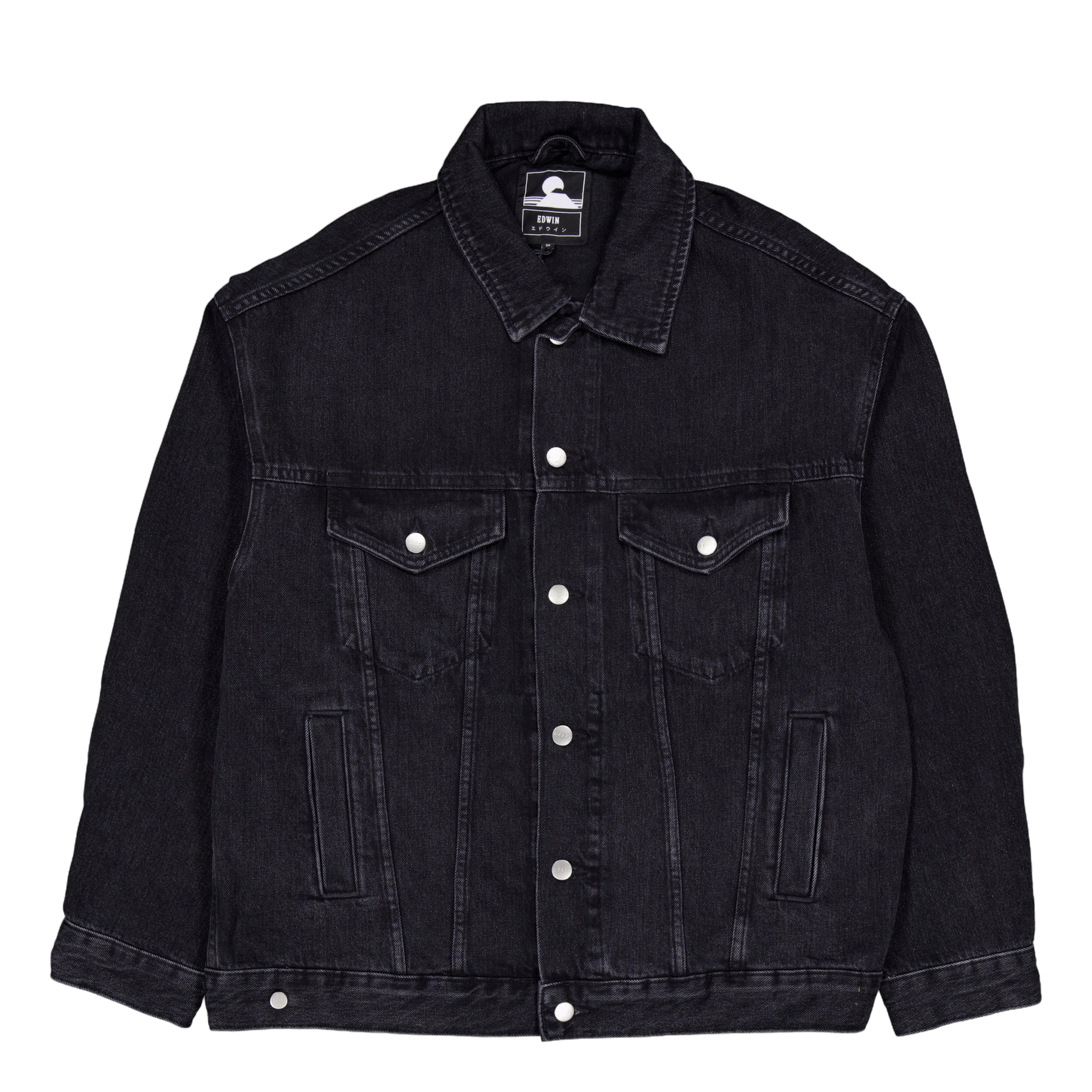 Edwin Eu - trucker Jacket - Black Black