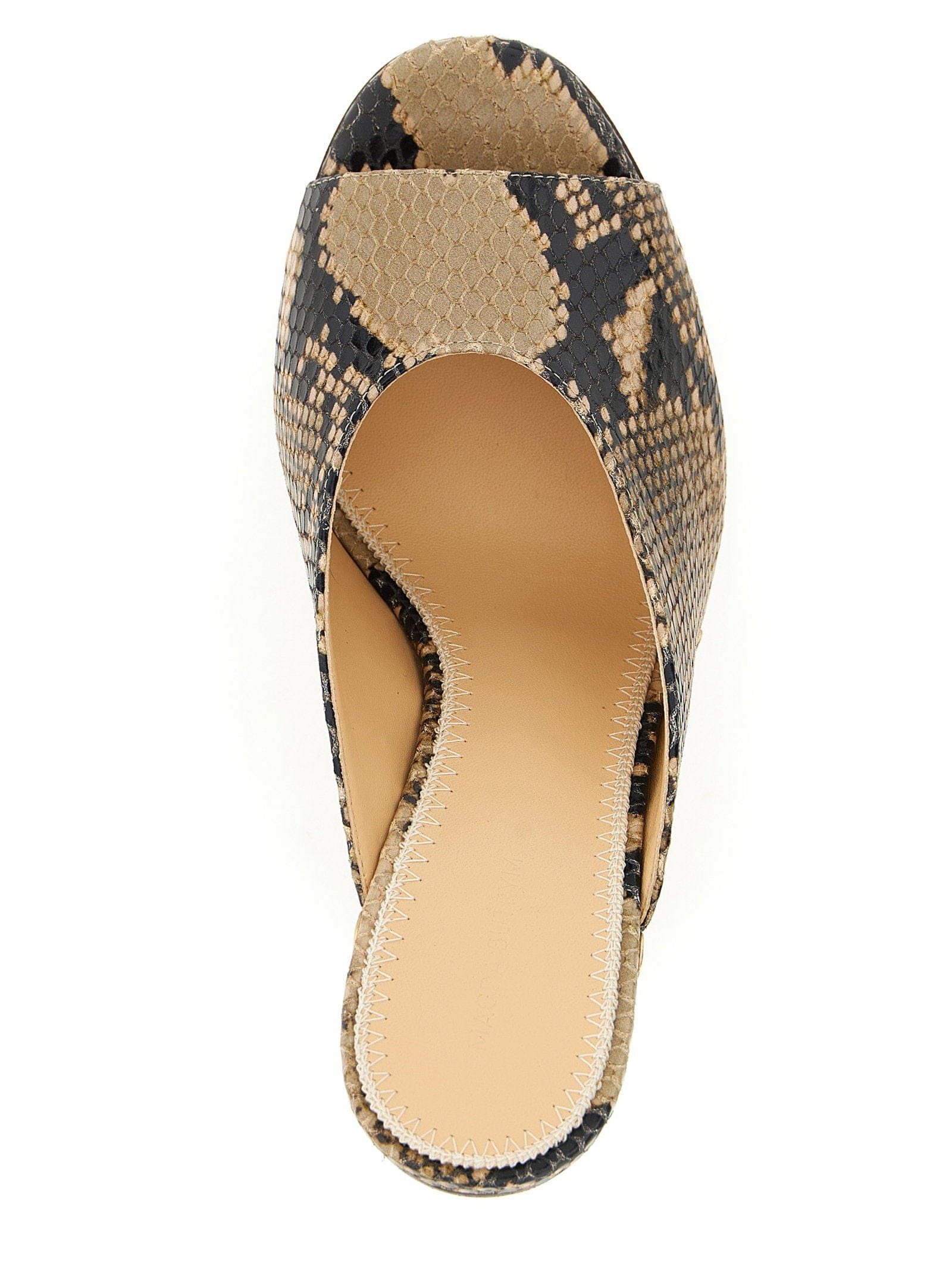 Magda Butrym Python Print Calf Leather Mule — brown