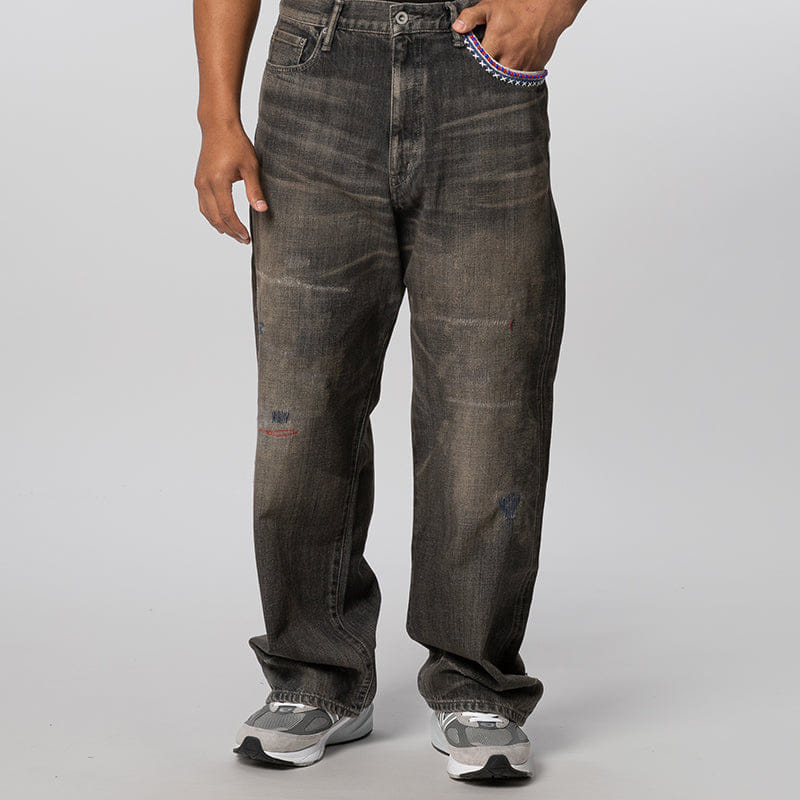 Neighborhood Savage Denim DP Wide Pant - Black