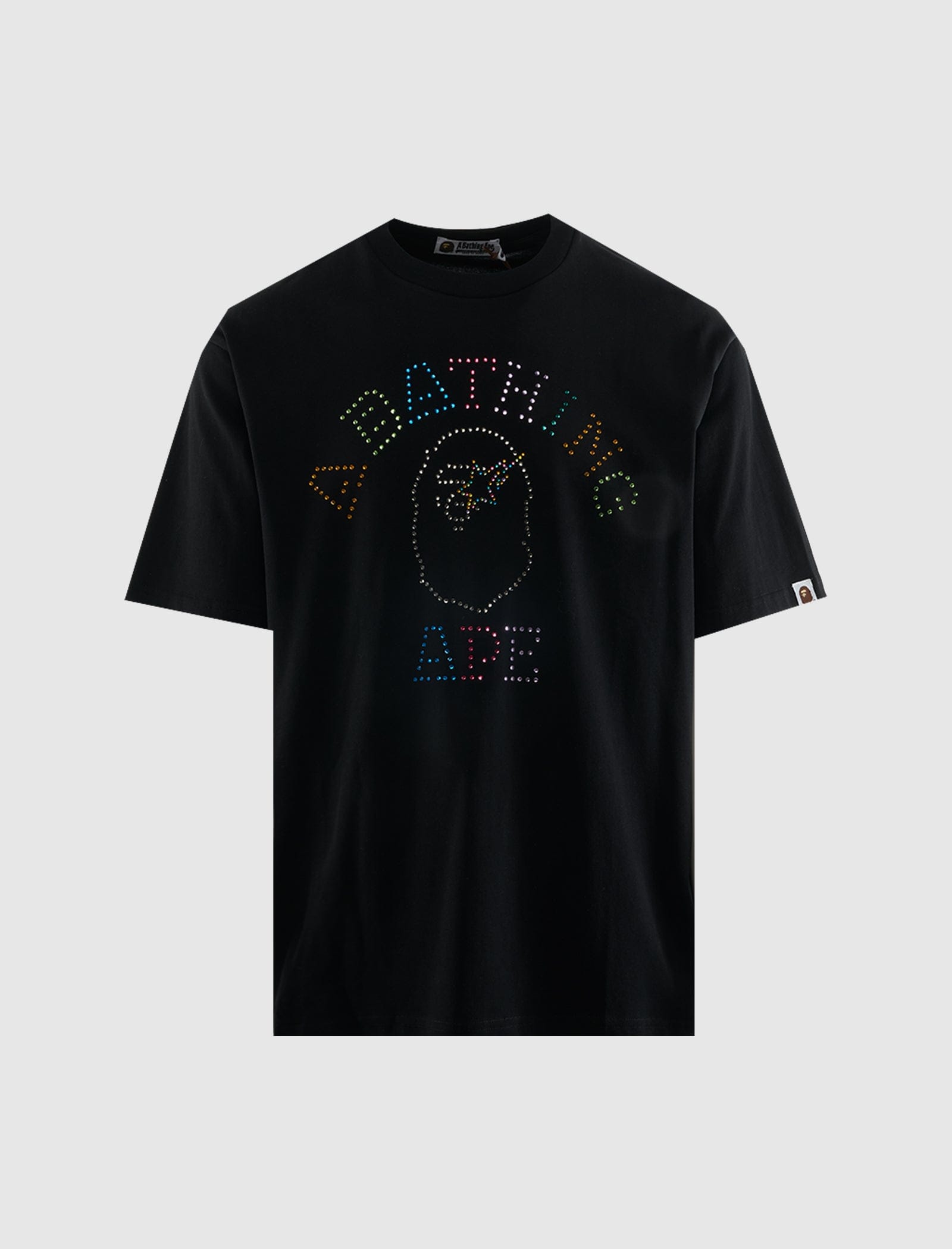 A Bathing APE RHINESTONE COLLEGE T-Shirt