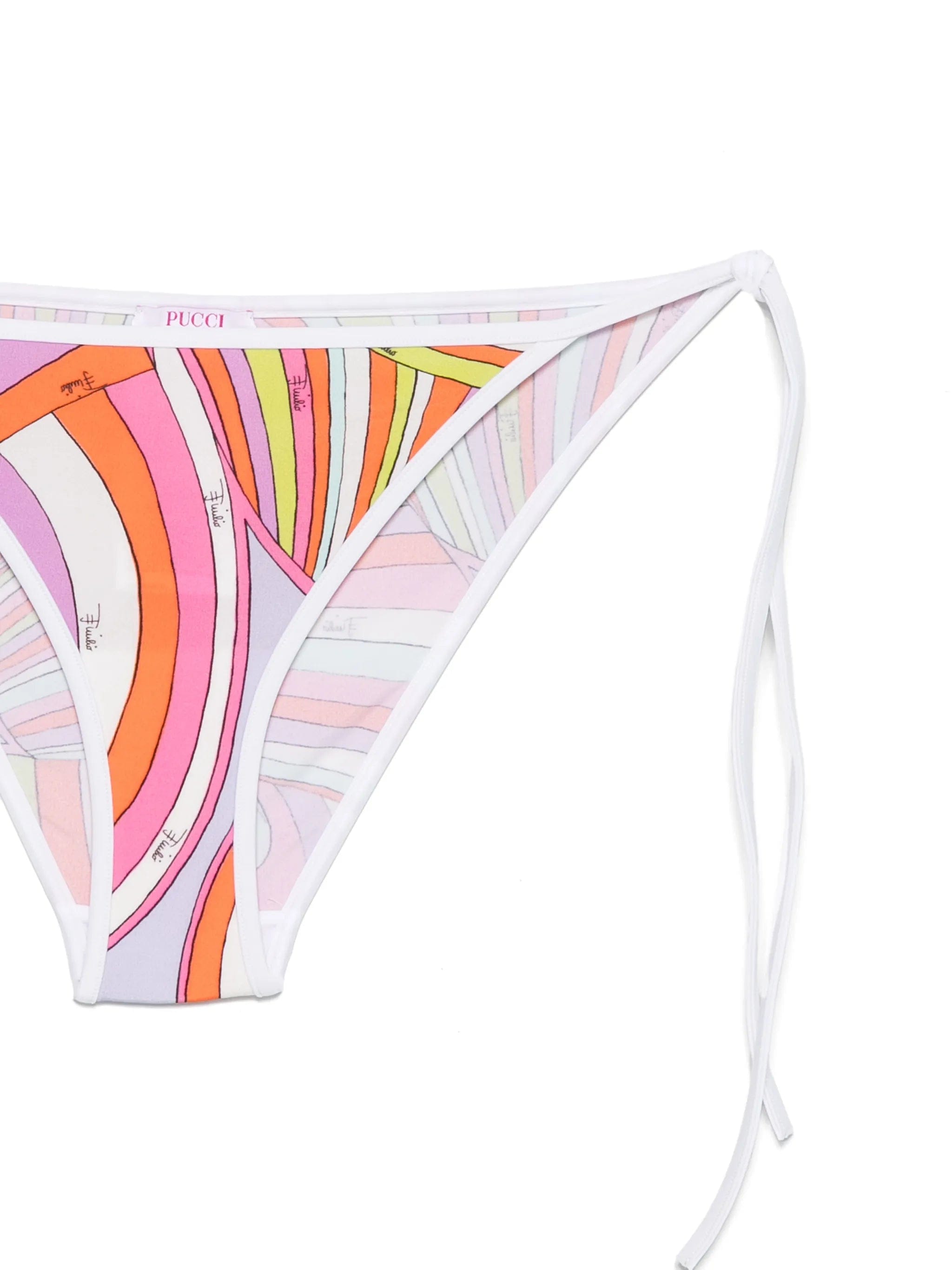 PUCCI graphic - print side - tie bikini bottoms