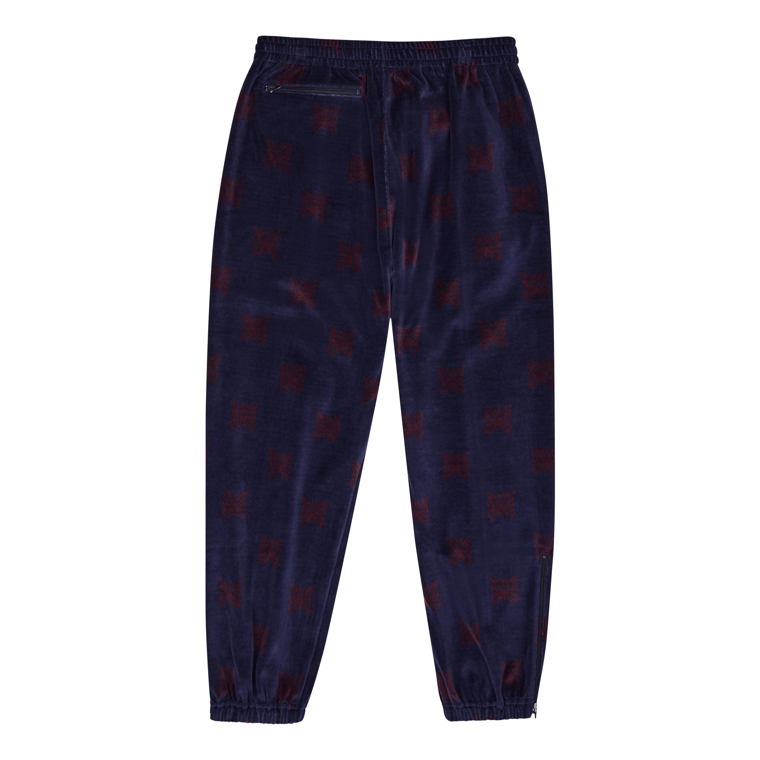 Needles Zipped Track Pant - C/pe Papil Navy/bordeaux