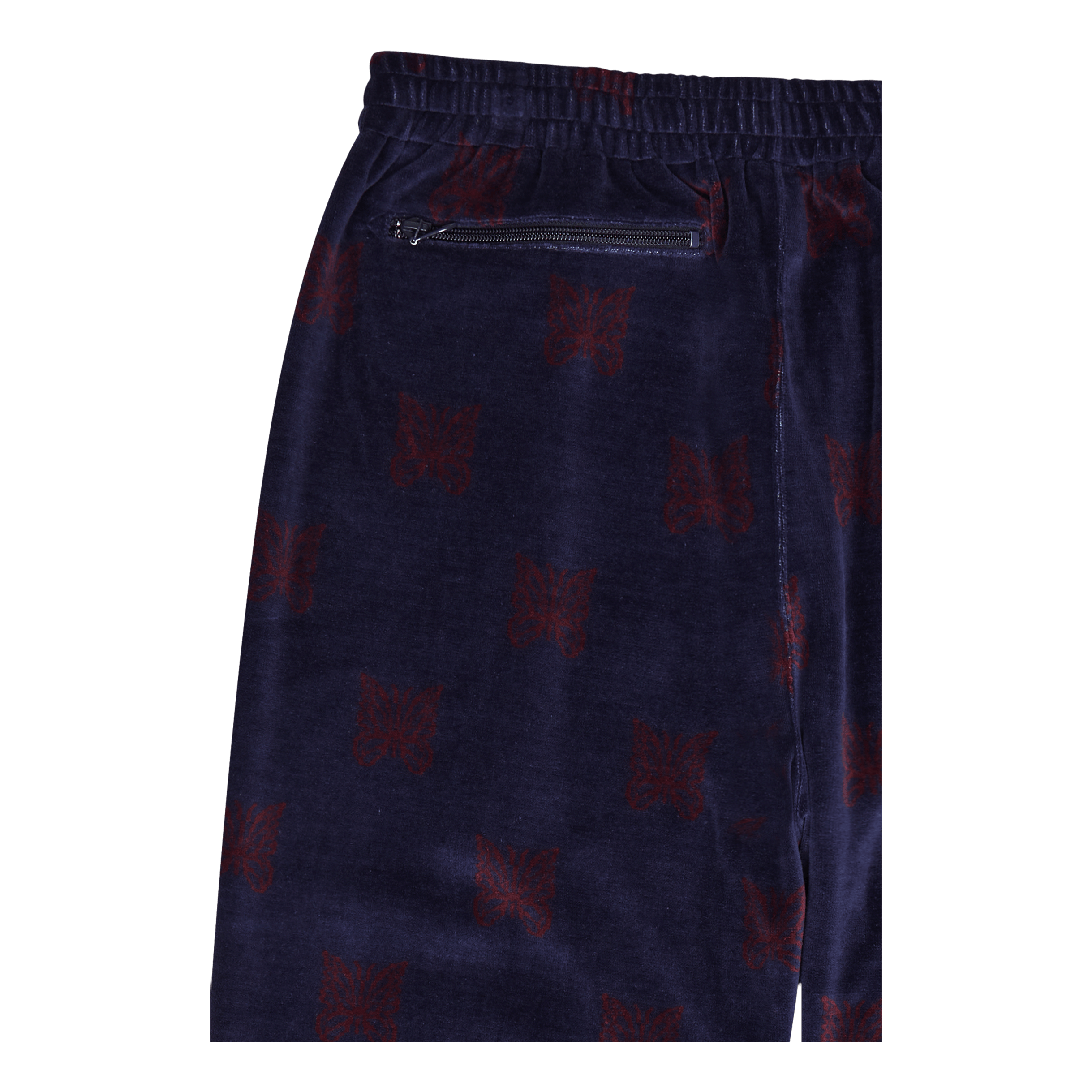 Needles Zipped Track Pant - C/pe Papil Navy/bordeaux