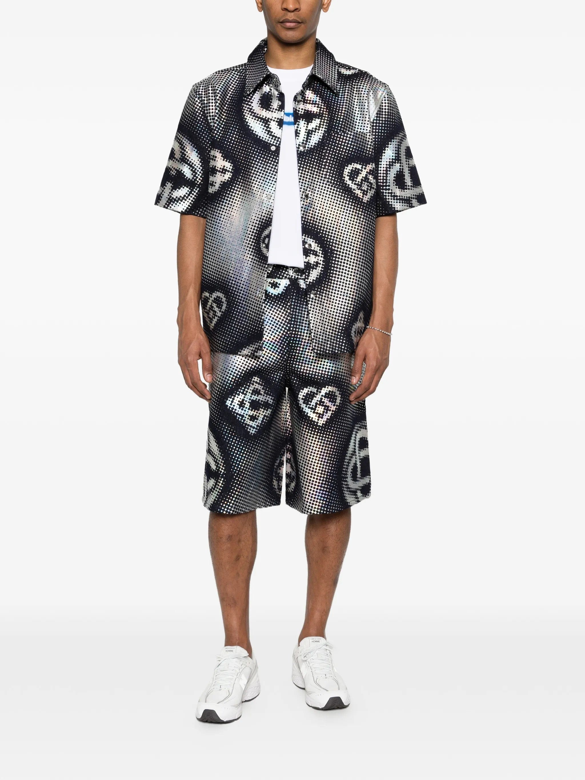 Casablanca pearlescent monogram shorts
