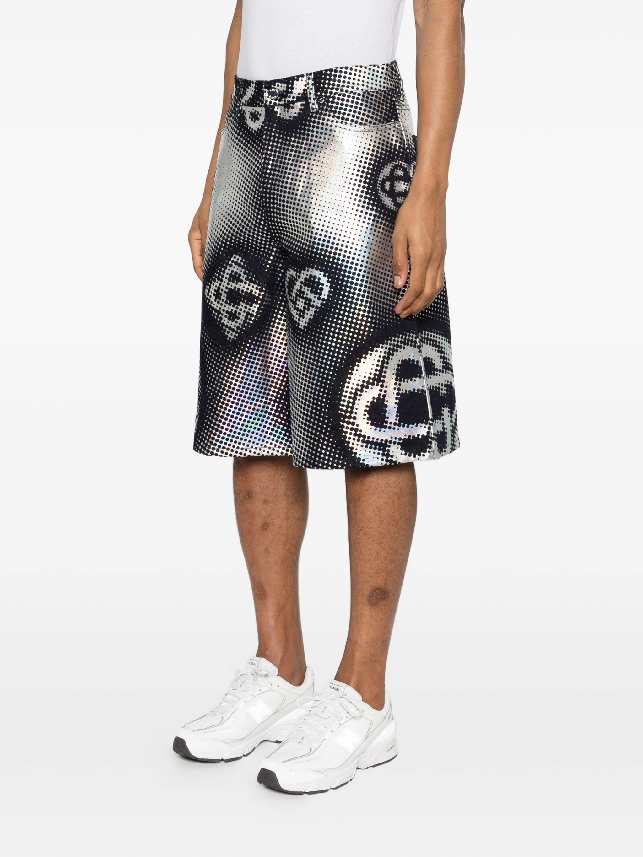 Casablanca pearlescent monogram shorts