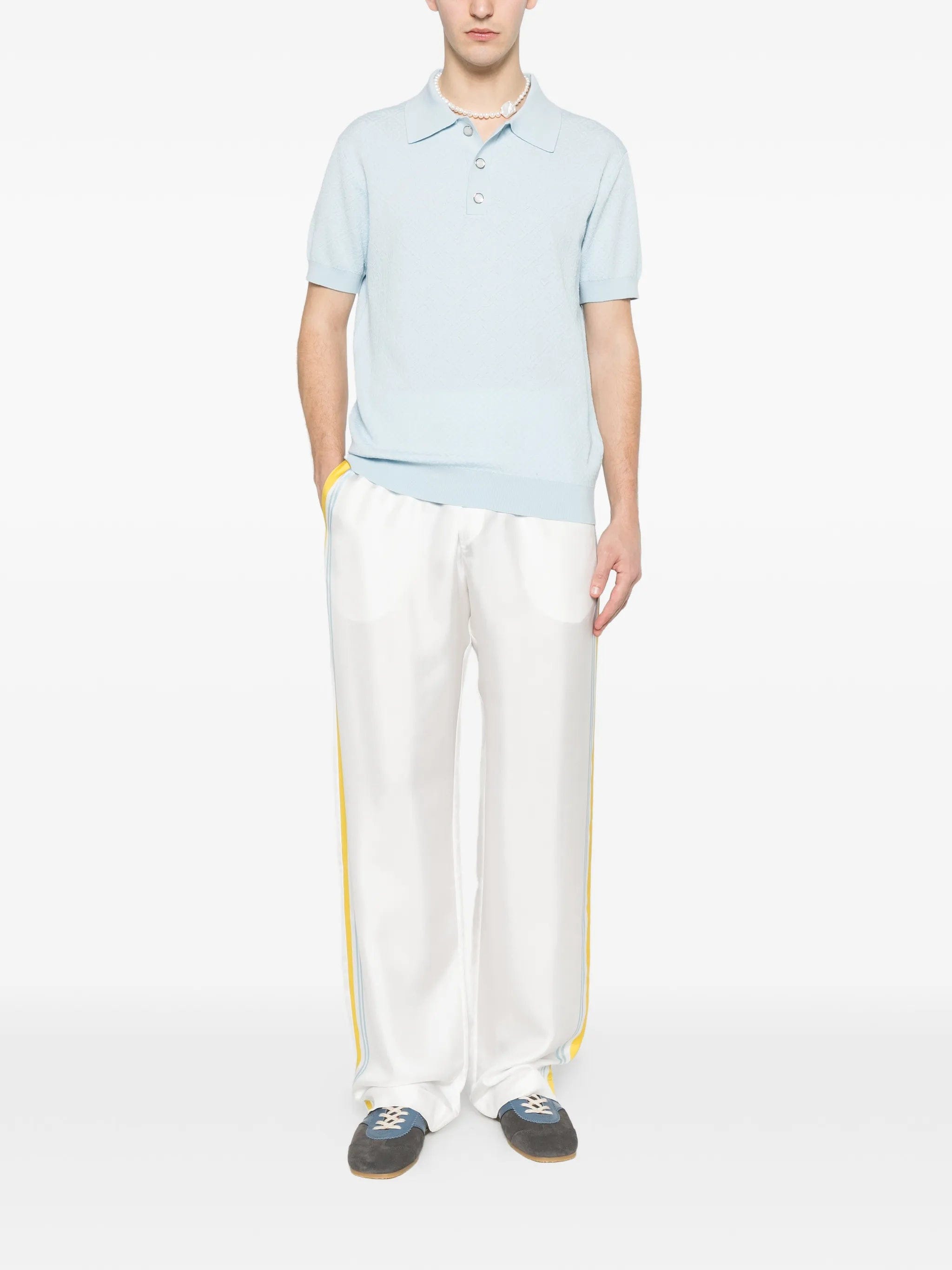 Casablanca Tennis Landscape striped trousers