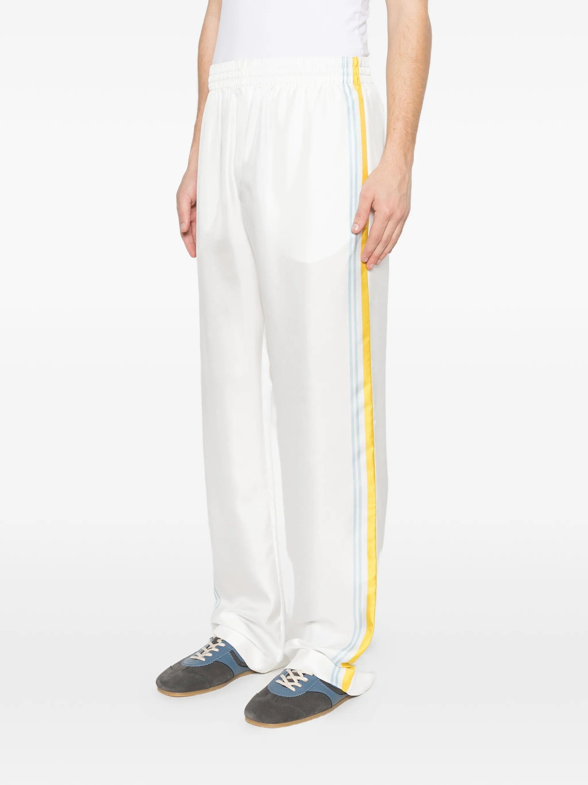 Casablanca Tennis Landscape striped trousers