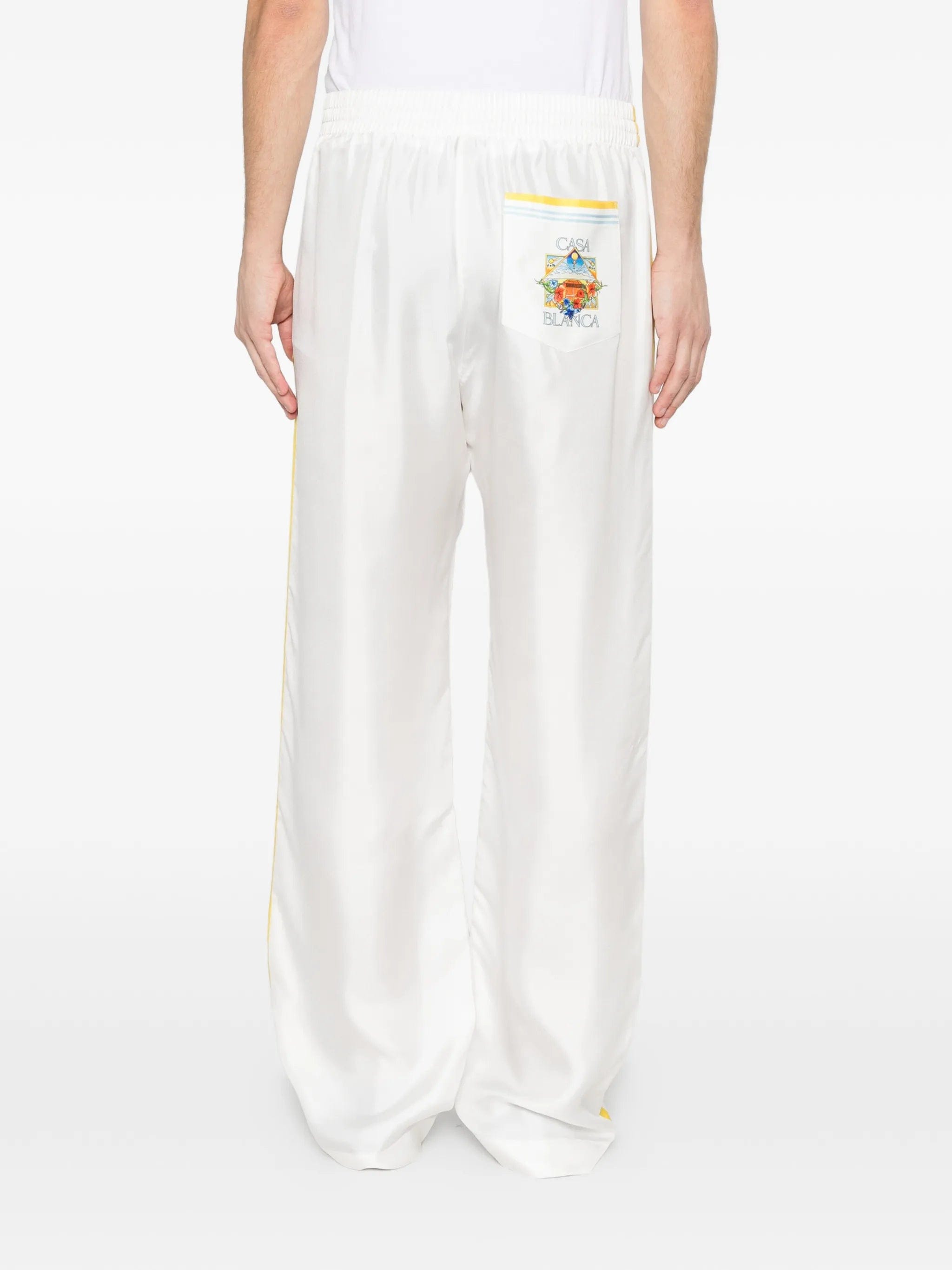 Casablanca Tennis Landscape striped trousers
