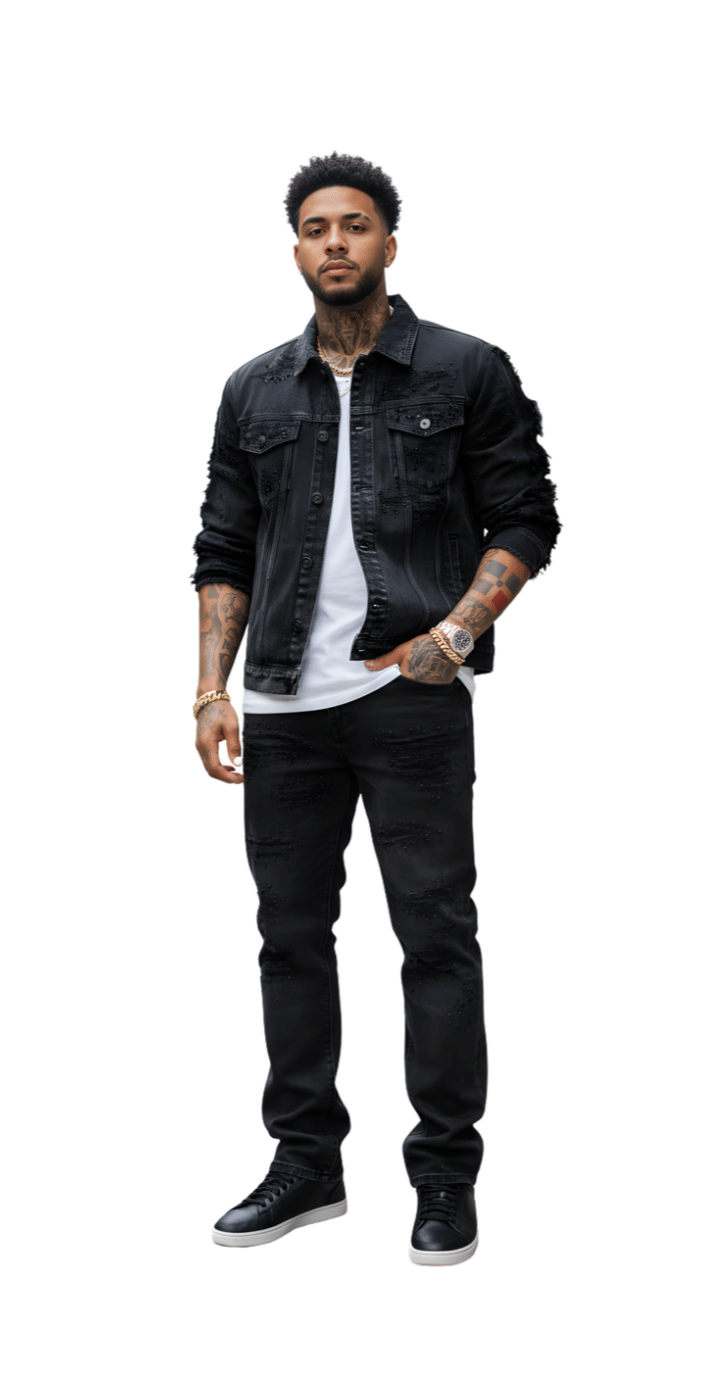 Kickclusive PREMIUM DENIM JACKET (BLACK)