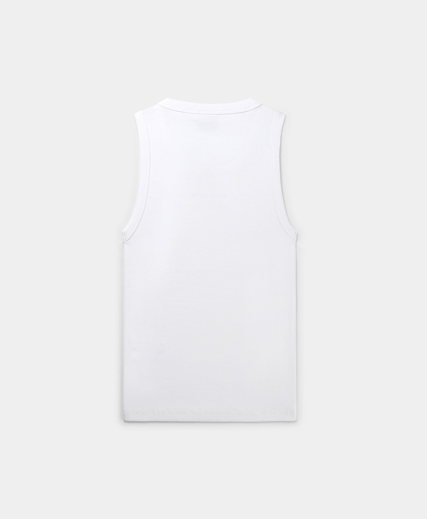 White Dias Rib Tank Top