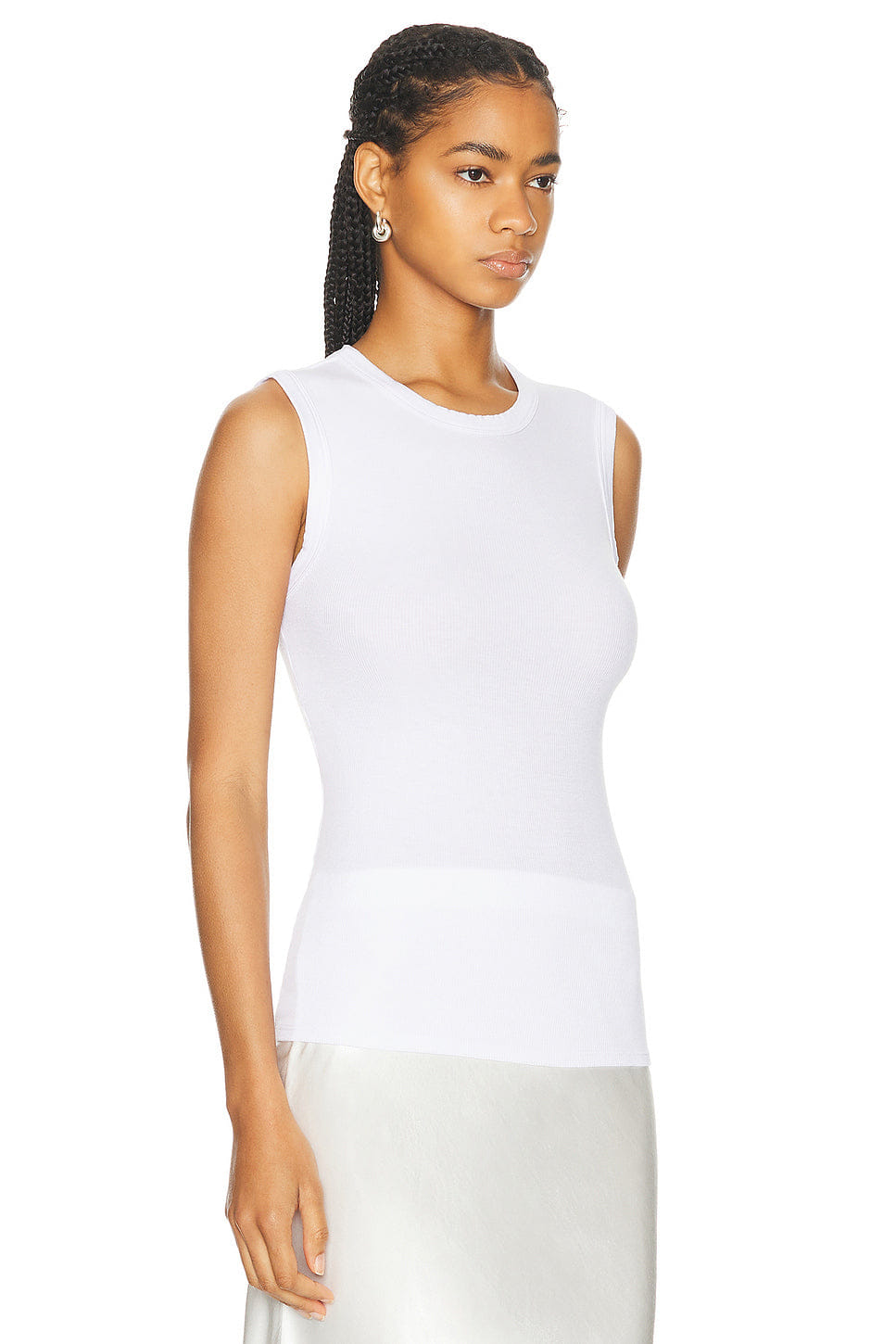 Enza Costa Stretch Silk Knit Sleeveless Tank