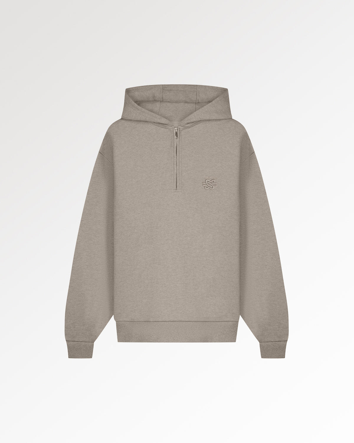 Trend Maven Half Zip Hoodie Melange Pure
