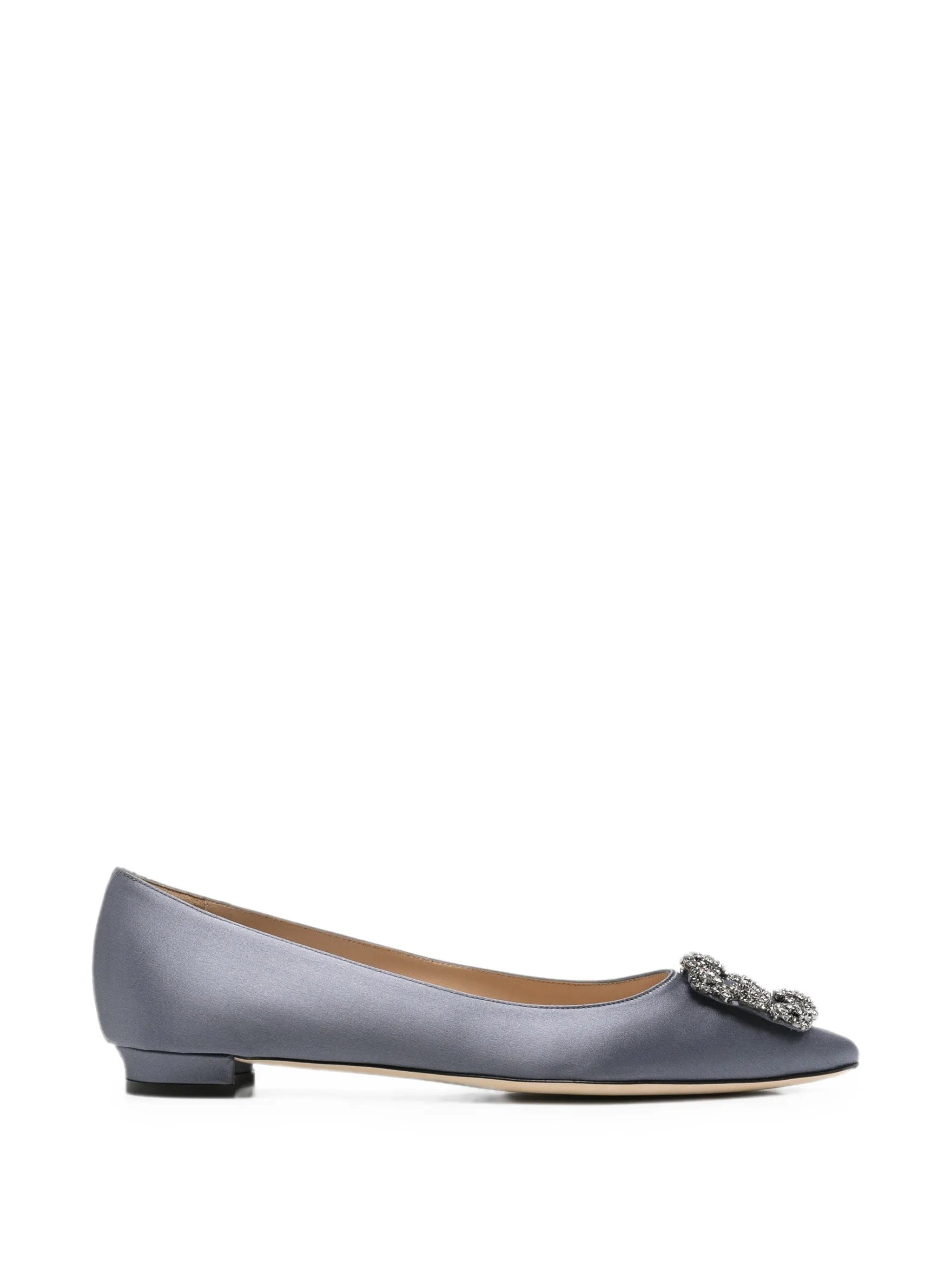 Manolo Blahnik crystal - embellished ballet flats