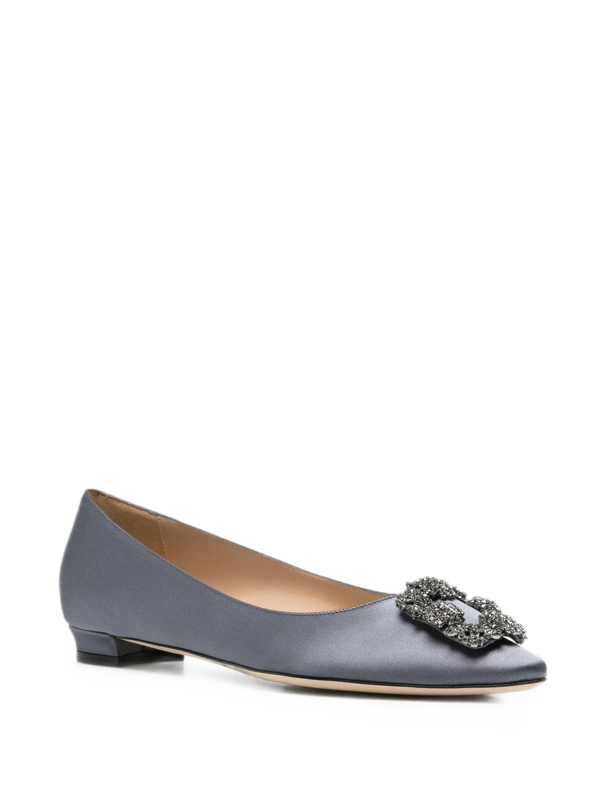 Manolo Blahnik crystal - embellished ballet flats
