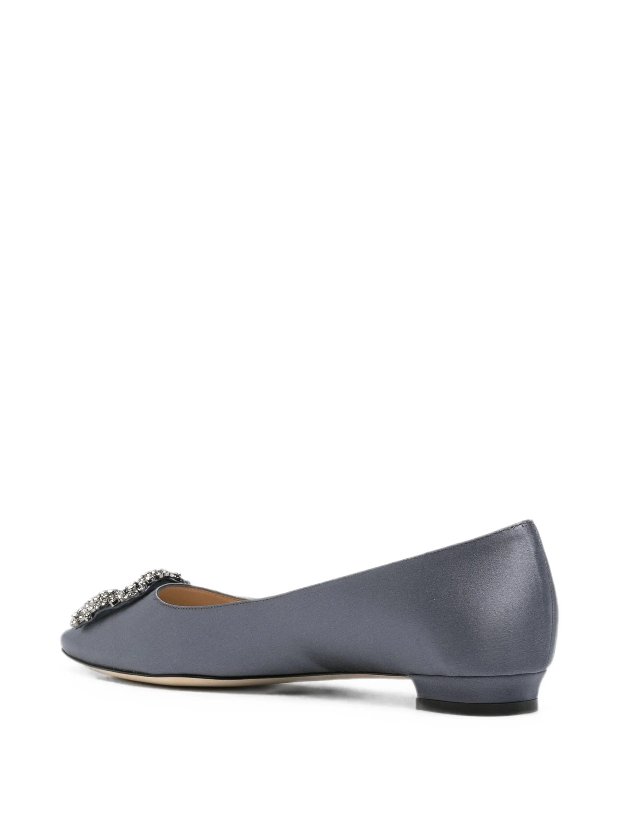 Manolo Blahnik crystal - embellished ballet flats