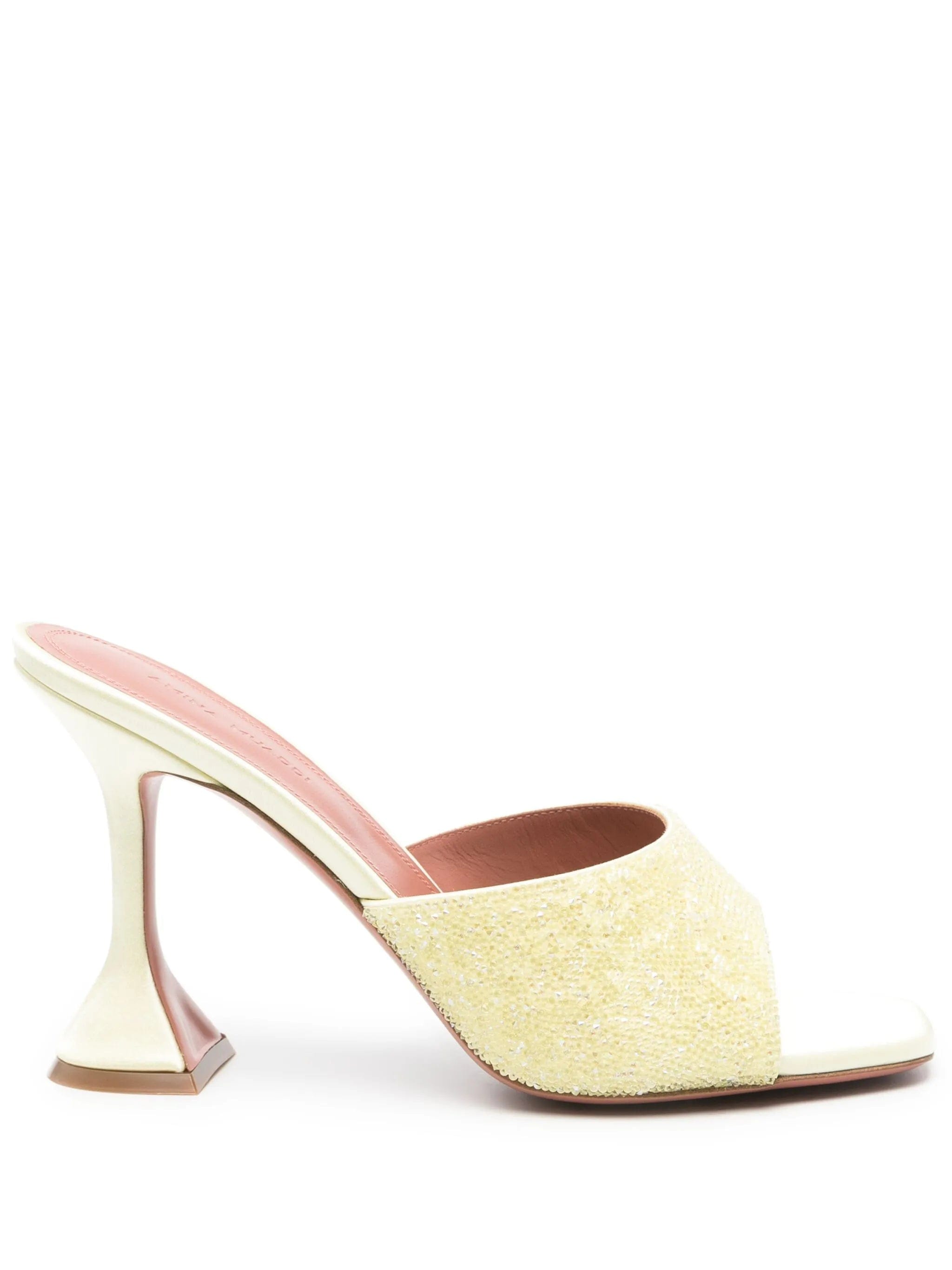 Amina Muaddi 10 mm Lupita Crystal sandals