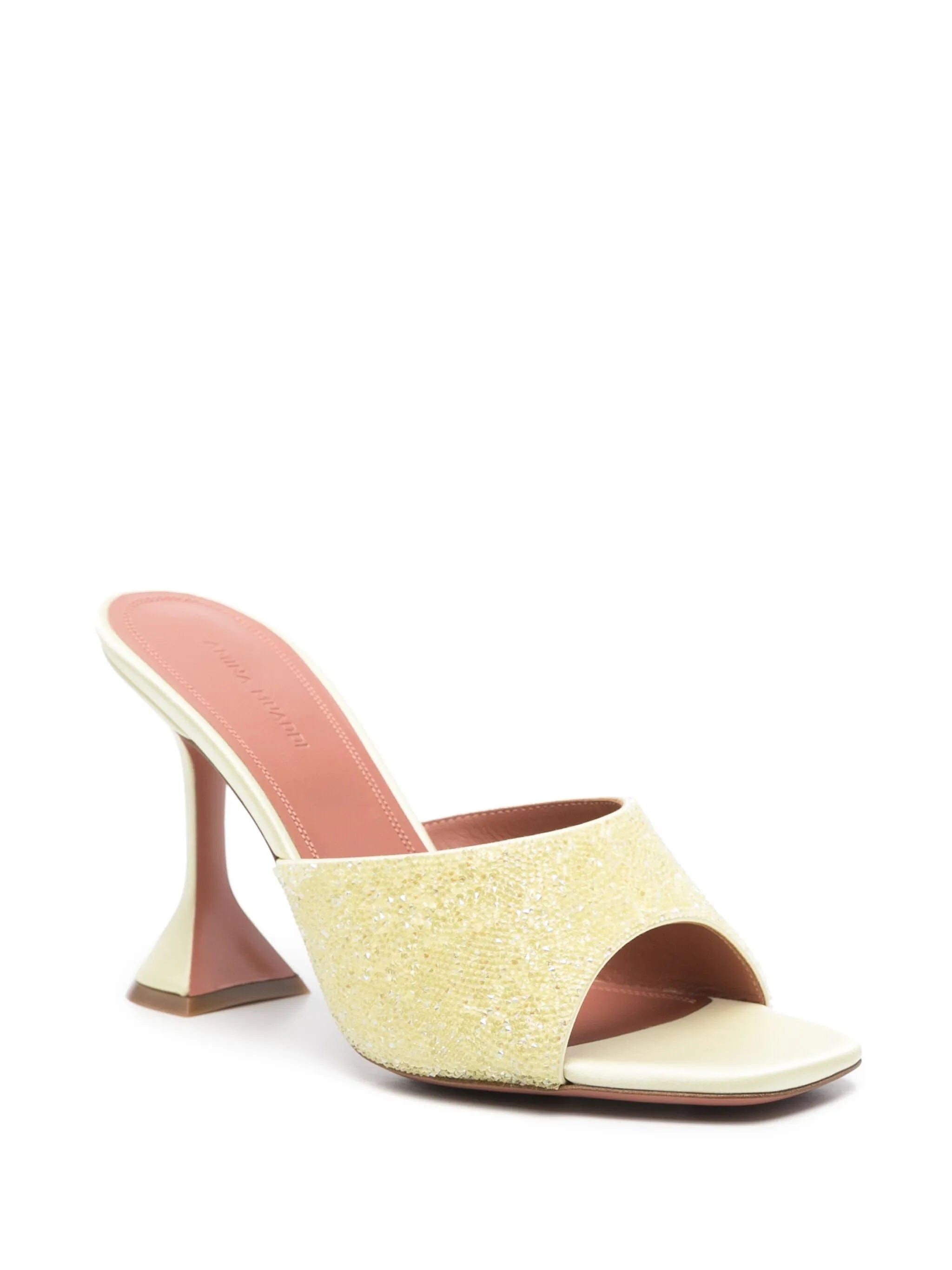 Amina Muaddi 10 mm Lupita Crystal sandals