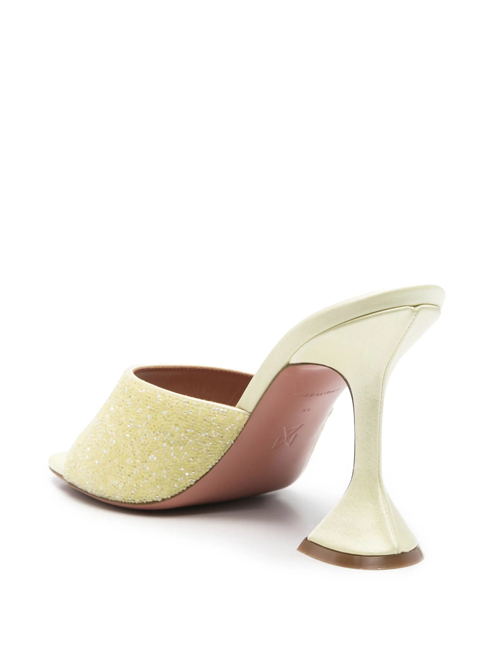 Amina Muaddi 10 mm Lupita Crystal sandals