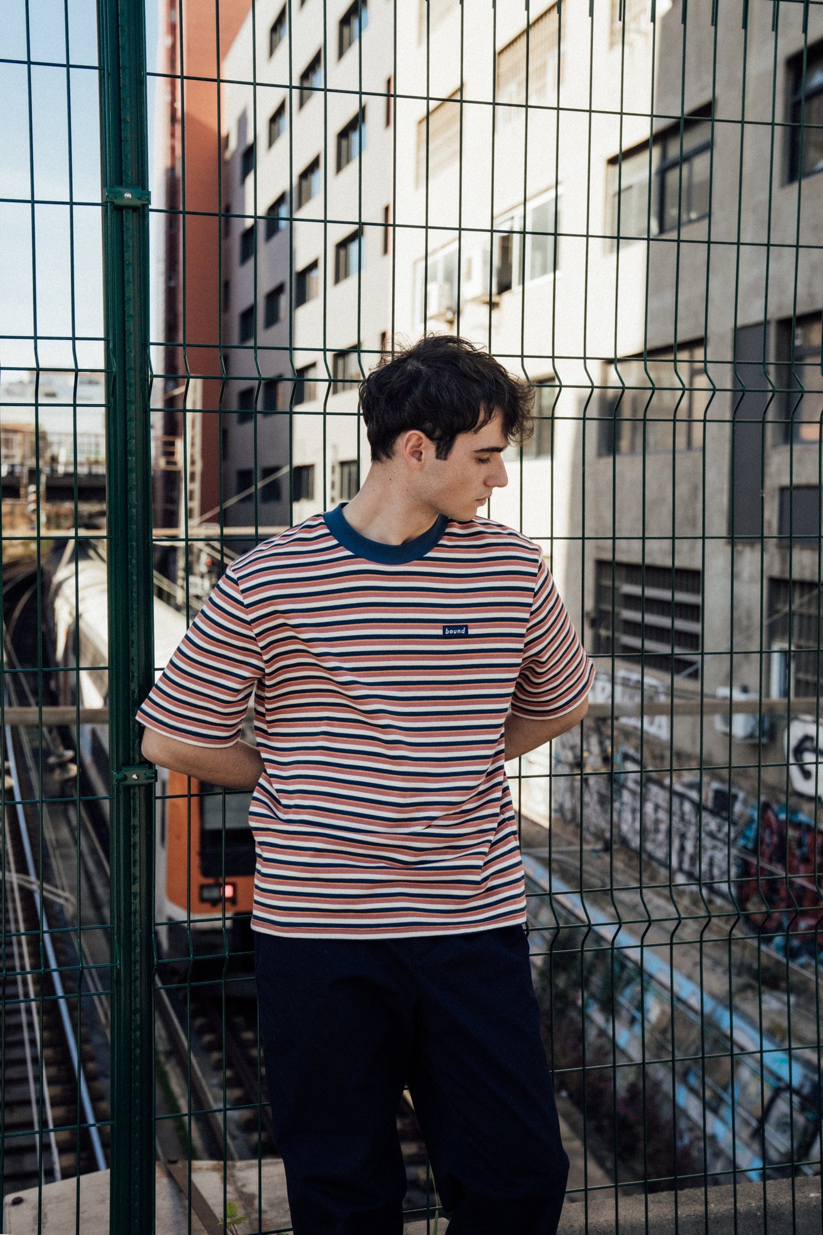 Bound Oxford Heavy Stripe T-Shirt