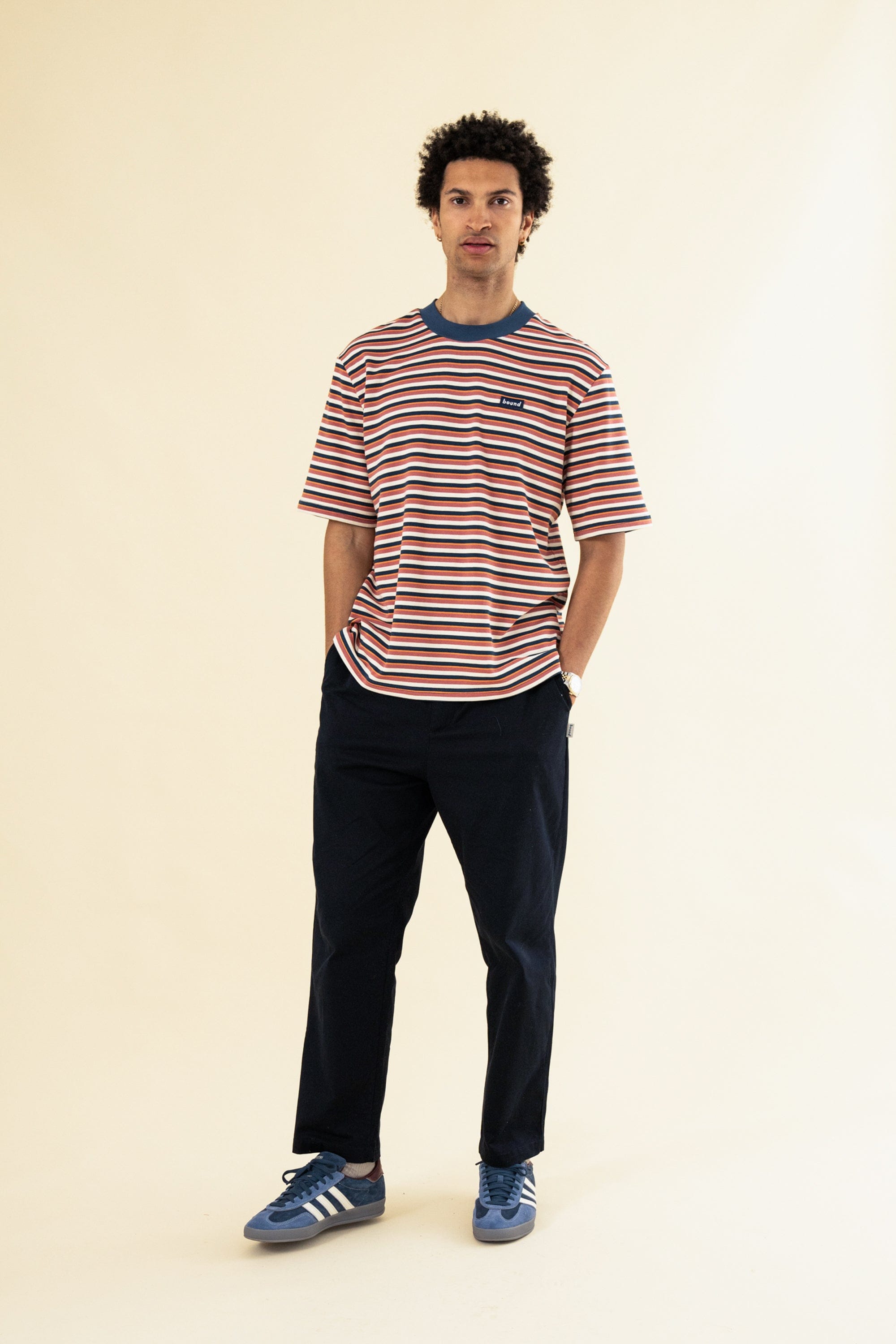 Bound Oxford Heavy Stripe T-Shirt