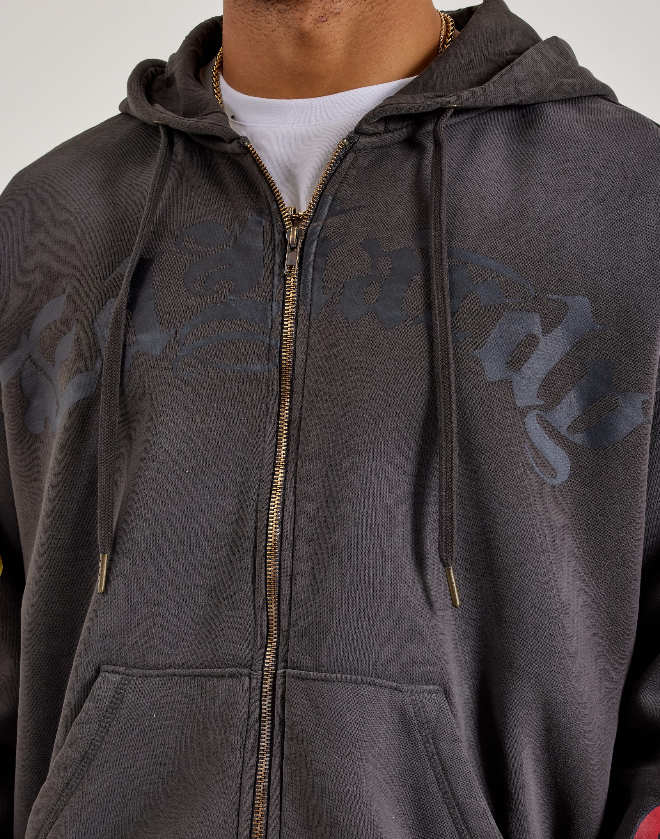 Ed Hardy Skull Full - Zip Fleece Hoodie