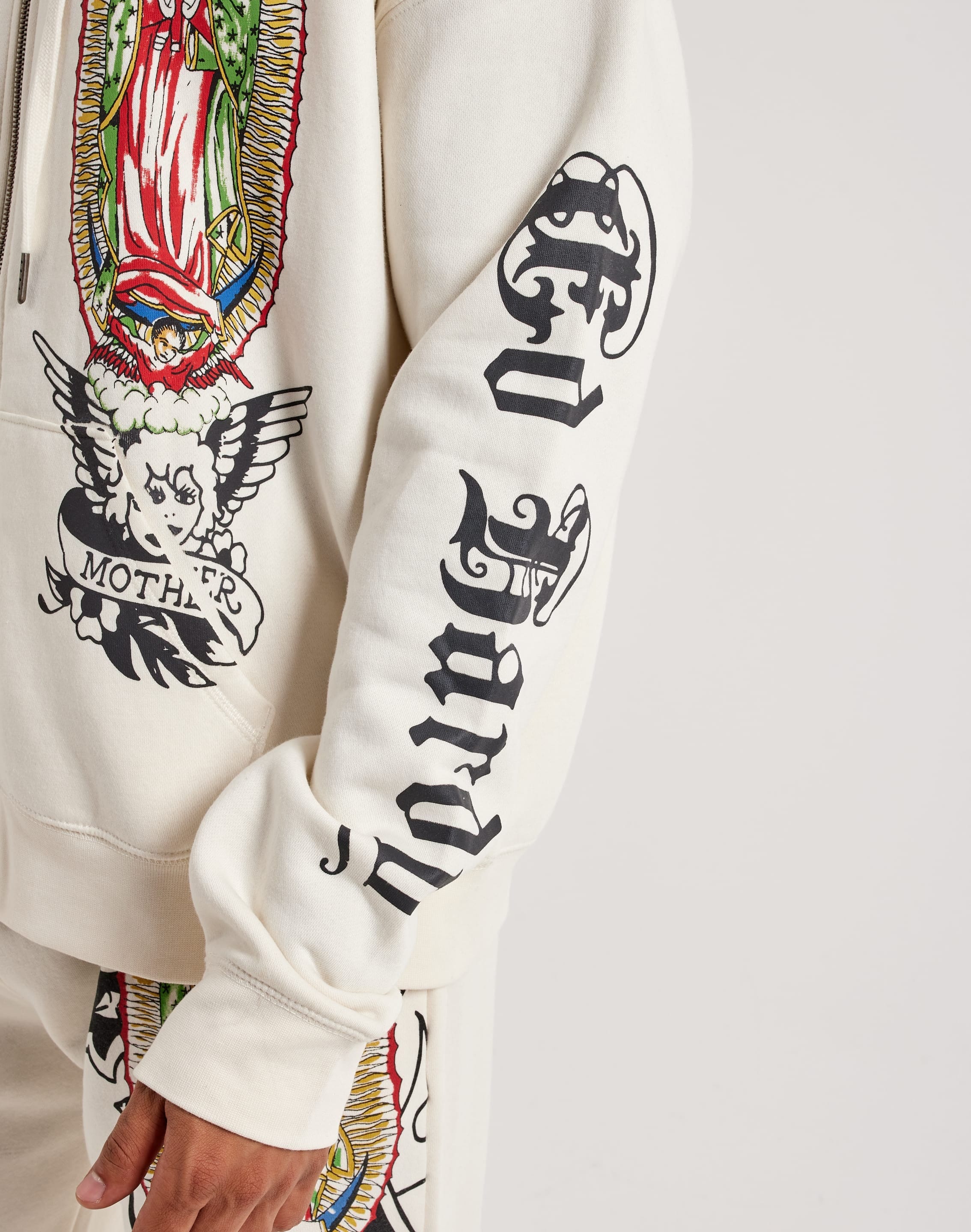 Ed Hardy Mary Full - Zip Fleece Hoodie
